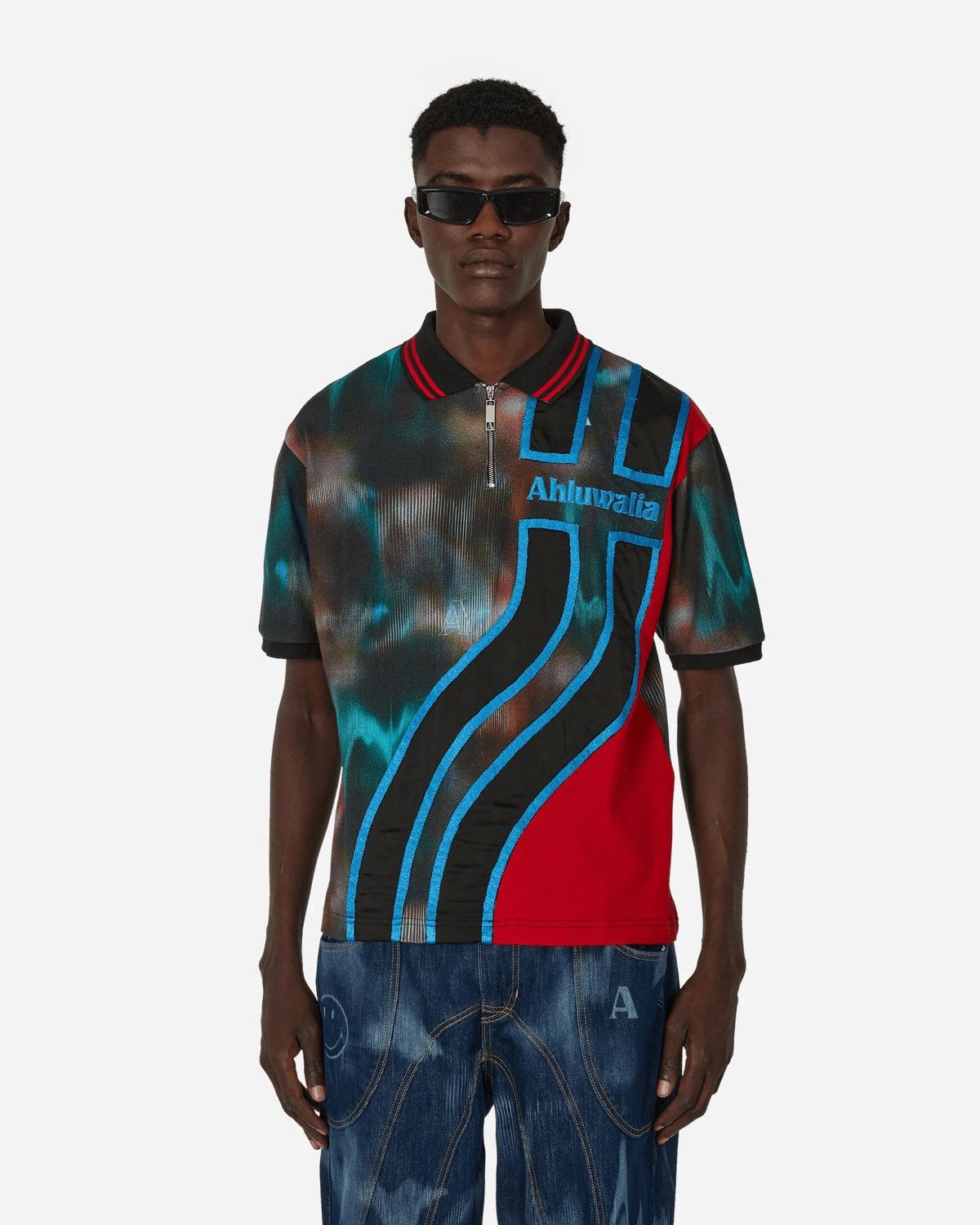 Ahluwalia !DS! AW23 Ahluwalia Sahara Short Sleeve Polo Size US M / EU 48-50 / 2 - 1 Thumbnail