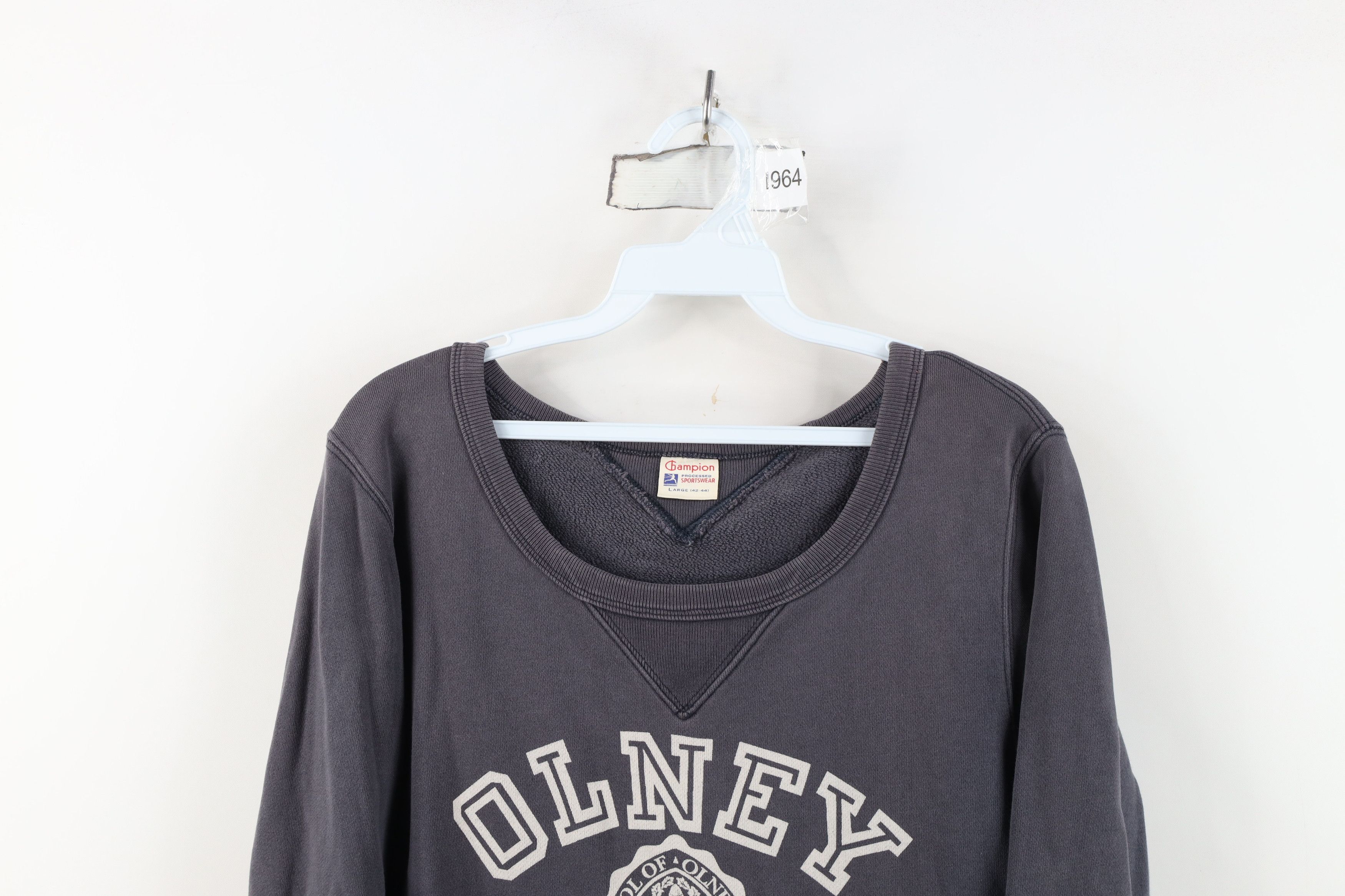 Champion Vintage Champion Running OLNEY Athletics Sweatshirt Gray Size L / US 10 / IT 46 - 2 Thumbnail