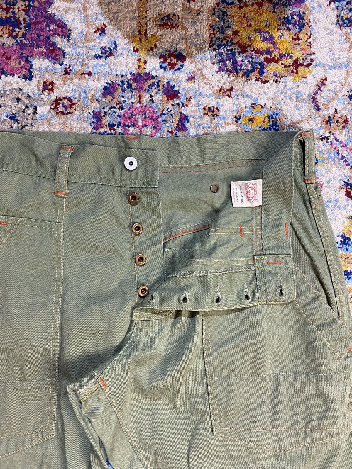Evisu × Vintage Evisu Lot 9055 London Brother Nippon Fatigue Pants W36 Size US 36 / EU 52 - 6 Thumbnail