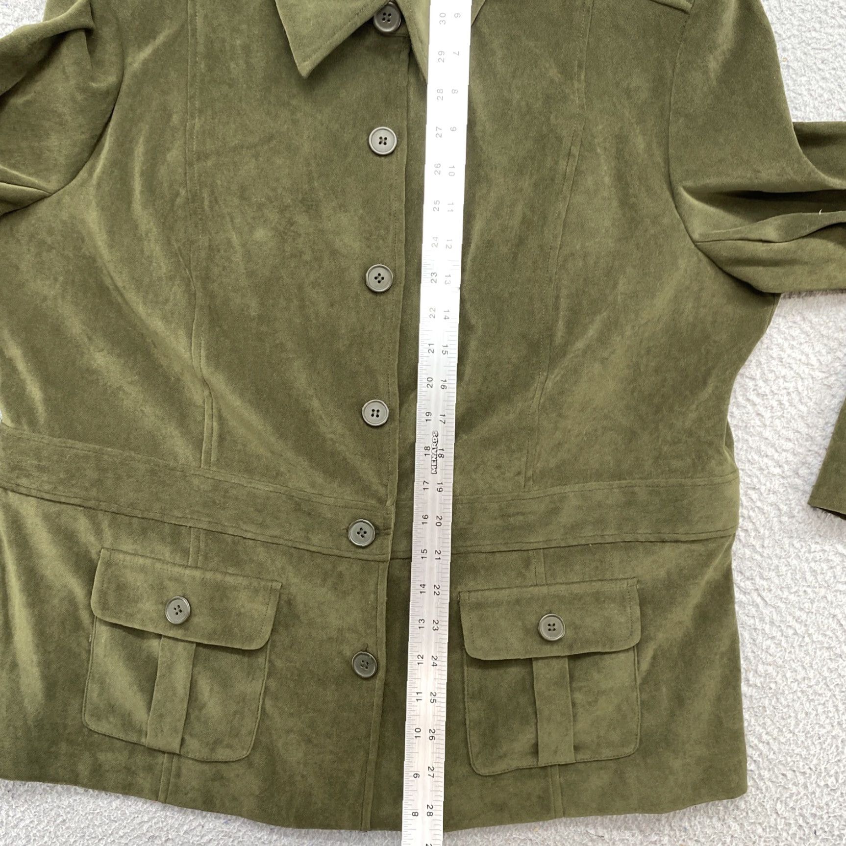 Vintage VINTAGE Norton Studio Women’s Green Button Up Jacket Plus Size 18 Jacket Womens Green Button Up Casual 90s? Size XXL / US 16-18 / IT 52-54 - 7 Thumbnail