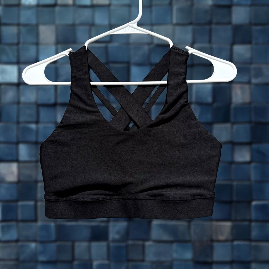 Old Navy Old Navy Powersoft Sports Bra Womens Small Black Medium Support Go-Dry Active Shirt Ladies XS? Size ONE SIZE - 1 Thumbnail