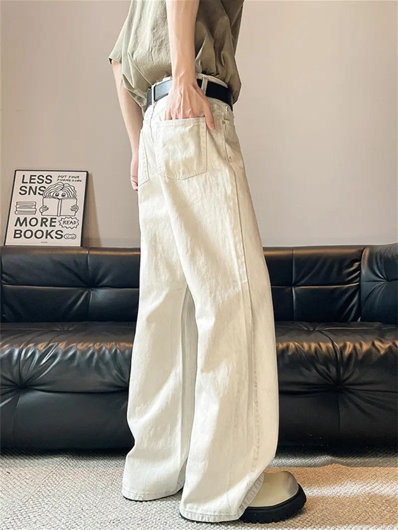 Japanese Brand Retro straight leg loose wide leg jeans Size US 30 / EU 46 - 4 Thumbnail