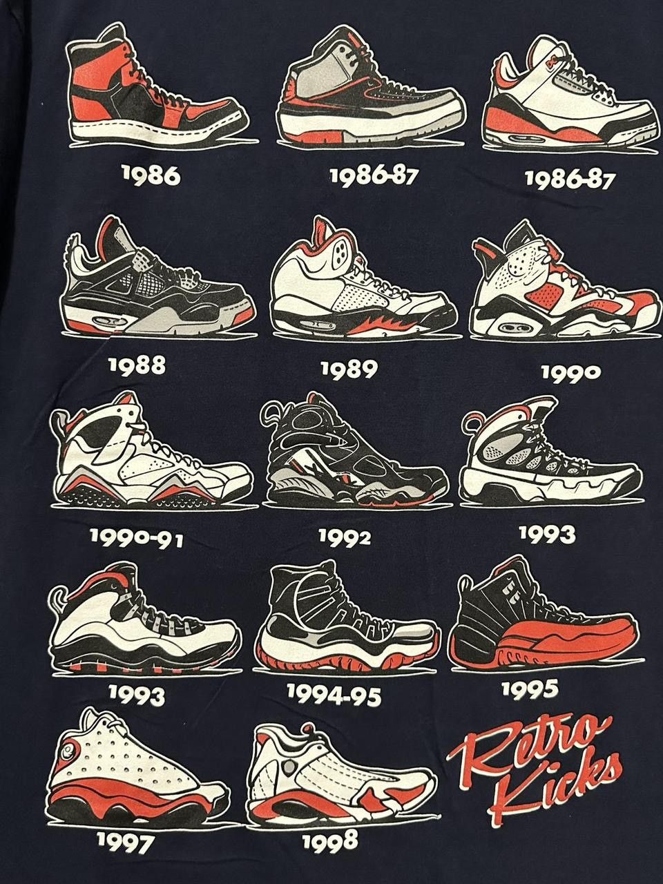 Other Retro Kicks Sneaker Evolution Chart Shirt Size US XXL / EU 58 / 5 - 6 Thumbnail