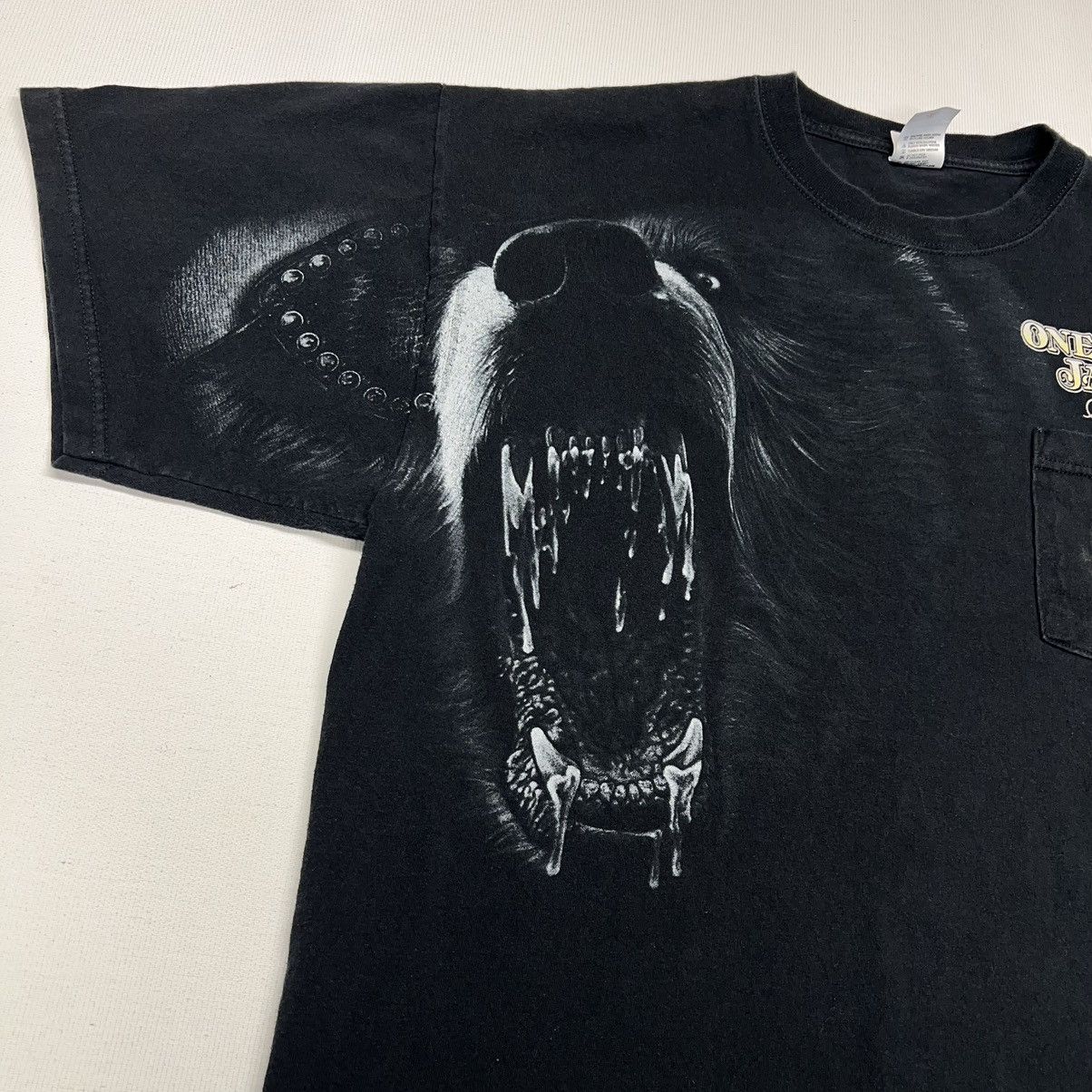 Vintage Motorcycle Saloon Tee Shirt Black Bear One Eyed Jacks Biker Size US XL / EU 56 / 4 - 2 Thumbnail