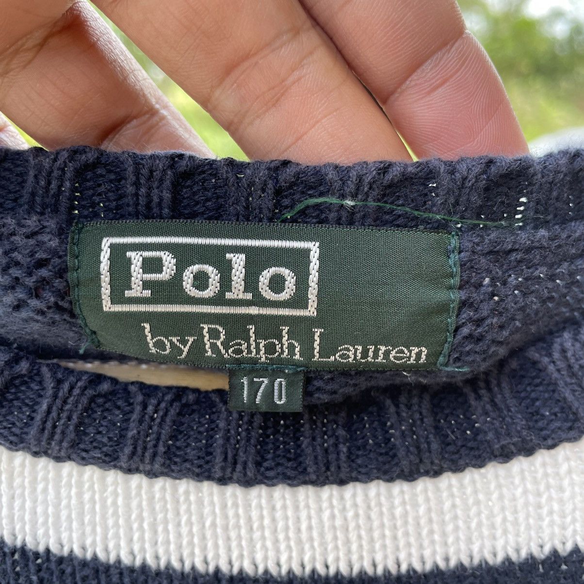 Polo Ralph Lauren 🔥Vintage Polo Ralph Lauren Zipper Pocket Striped Knitwear Size US S / EU 44-46 / 1 - 12 Thumbnail