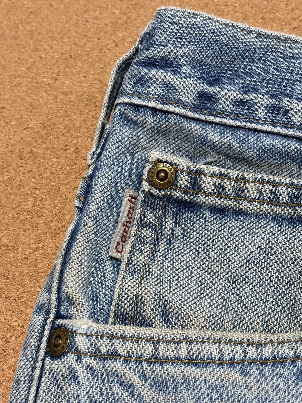 Carhartt Carhartt Denim Jeans Mens 40x28 Straight Distressed Workwear Size US 40 / EU 56 - 10 Thumbnail