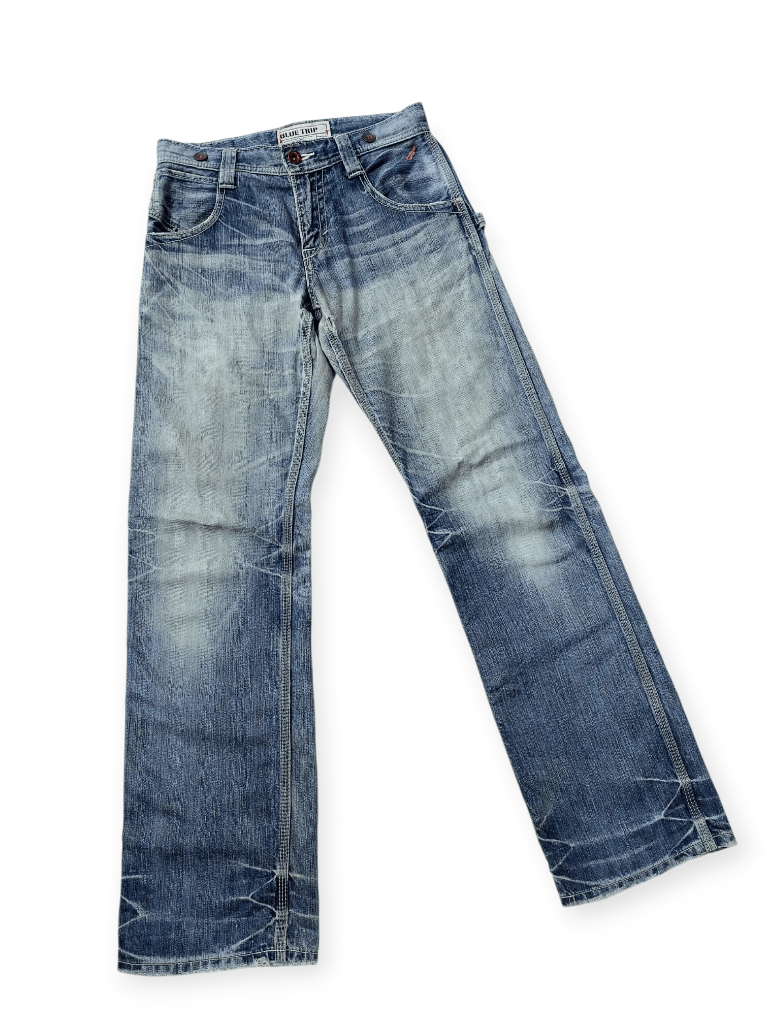 Edwin Edwin Retro Blue trip Buckle Back Unique Pocket Denim Size US 30 / EU 46 - 4 Thumbnail