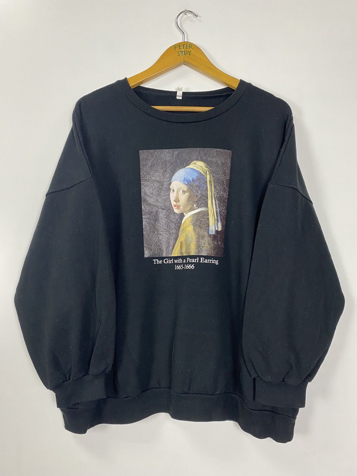 Vintage Vintage The Girl With A Pearl Earring Sweater Size US XL / EU 56 / 4 - 8 Thumbnail