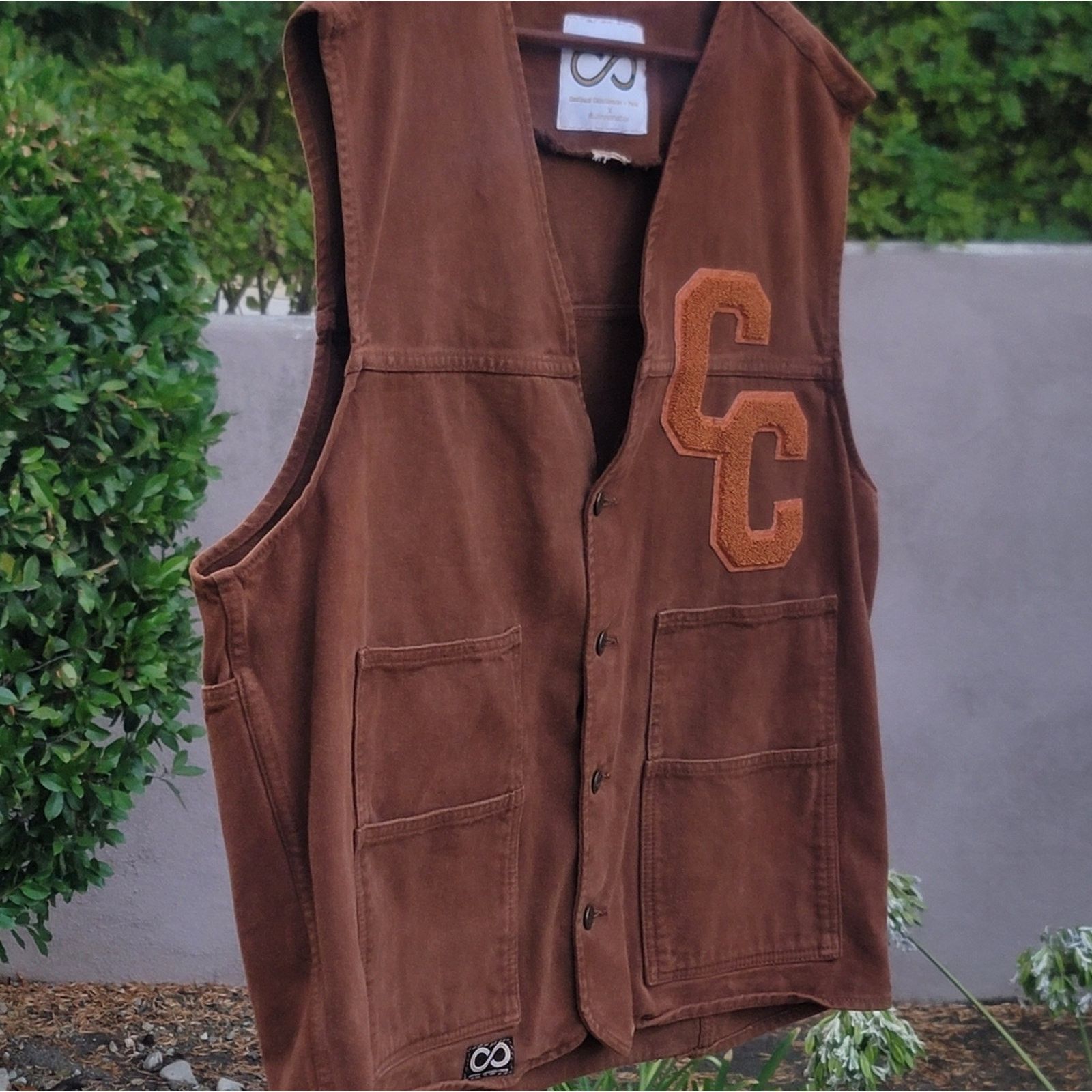 Designer Continual Coincidences Brand Upcycled Denim Hip Hop Vest Size US XXL / EU 58 / 5 - 3 Thumbnail
