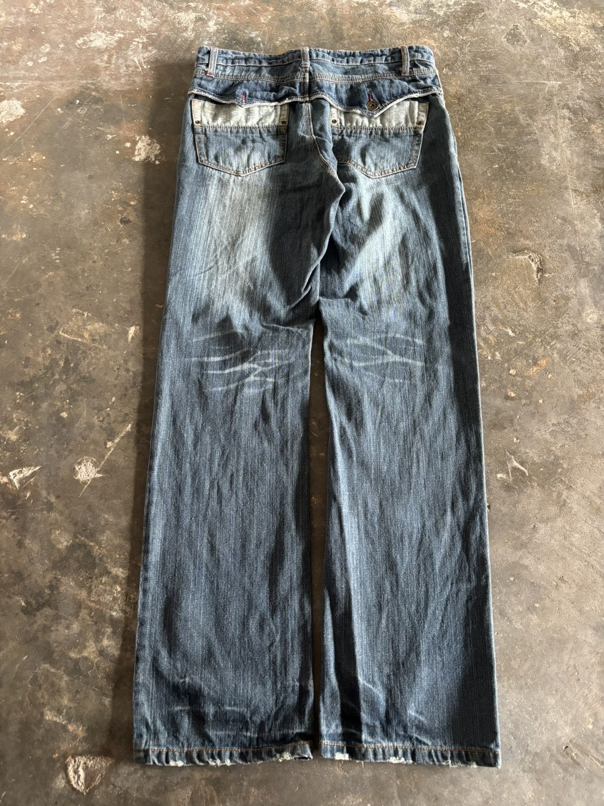 Hysteric Glamour × If Six Was Nine × Le Grande Bleu (L.G.B.) VTG GUMU JAPANESE DENIM SUKAJAN PANELLED Size US 33 - 12 Thumbnail