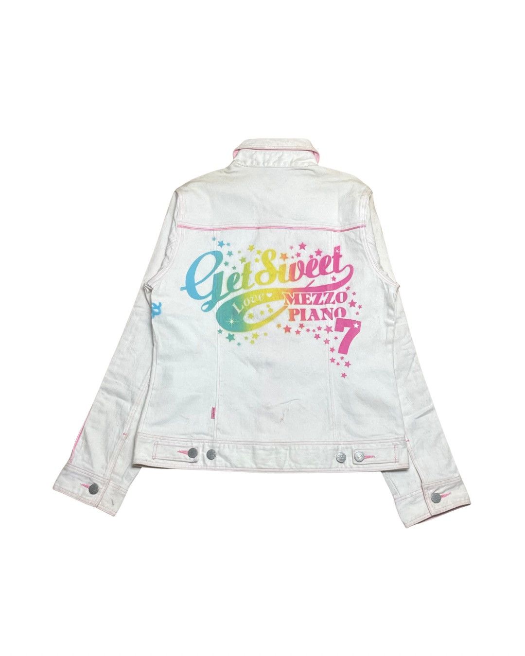 Japanese Brand Mezzo Piano Sweet Graphic Denim Jacket Size S / US 4 / IT 40 - 3 Thumbnail