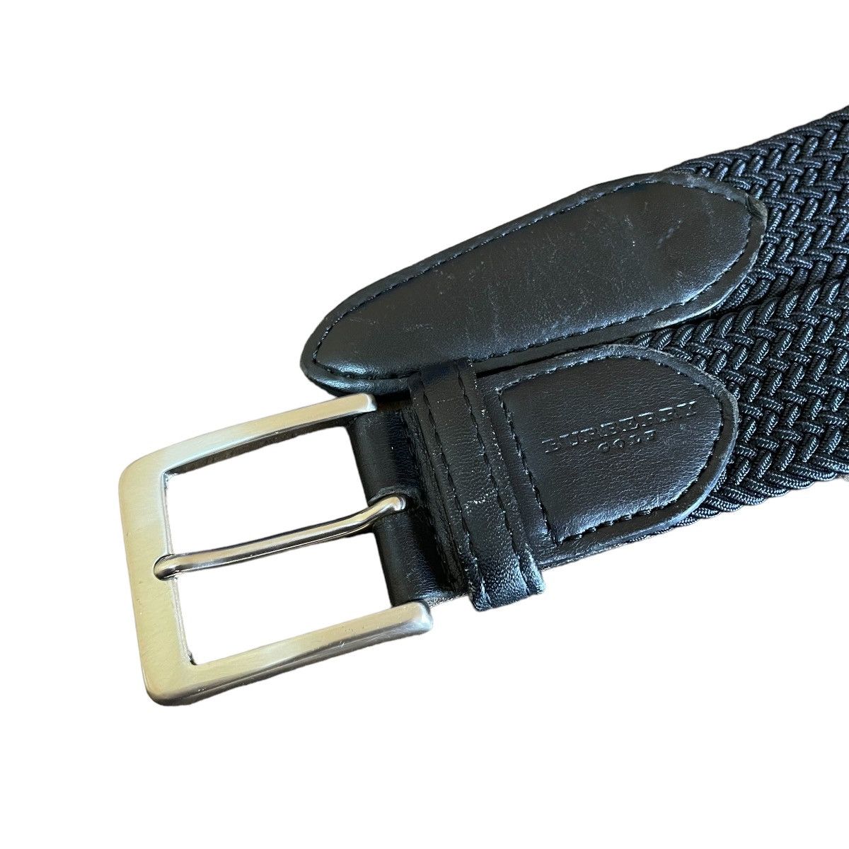 Burberry × Vintage Vintage Burberry Golf Braided Cloth Black Belt Size ONE SIZE - 7 Thumbnail