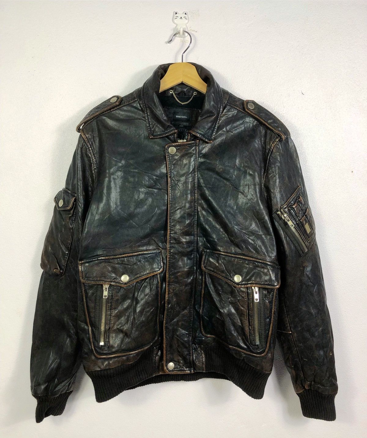 Diesel Rare Vintage Diesel Lambskin Leather Jacket Size US M / EU 48-50 / 2 - 1 Thumbnail