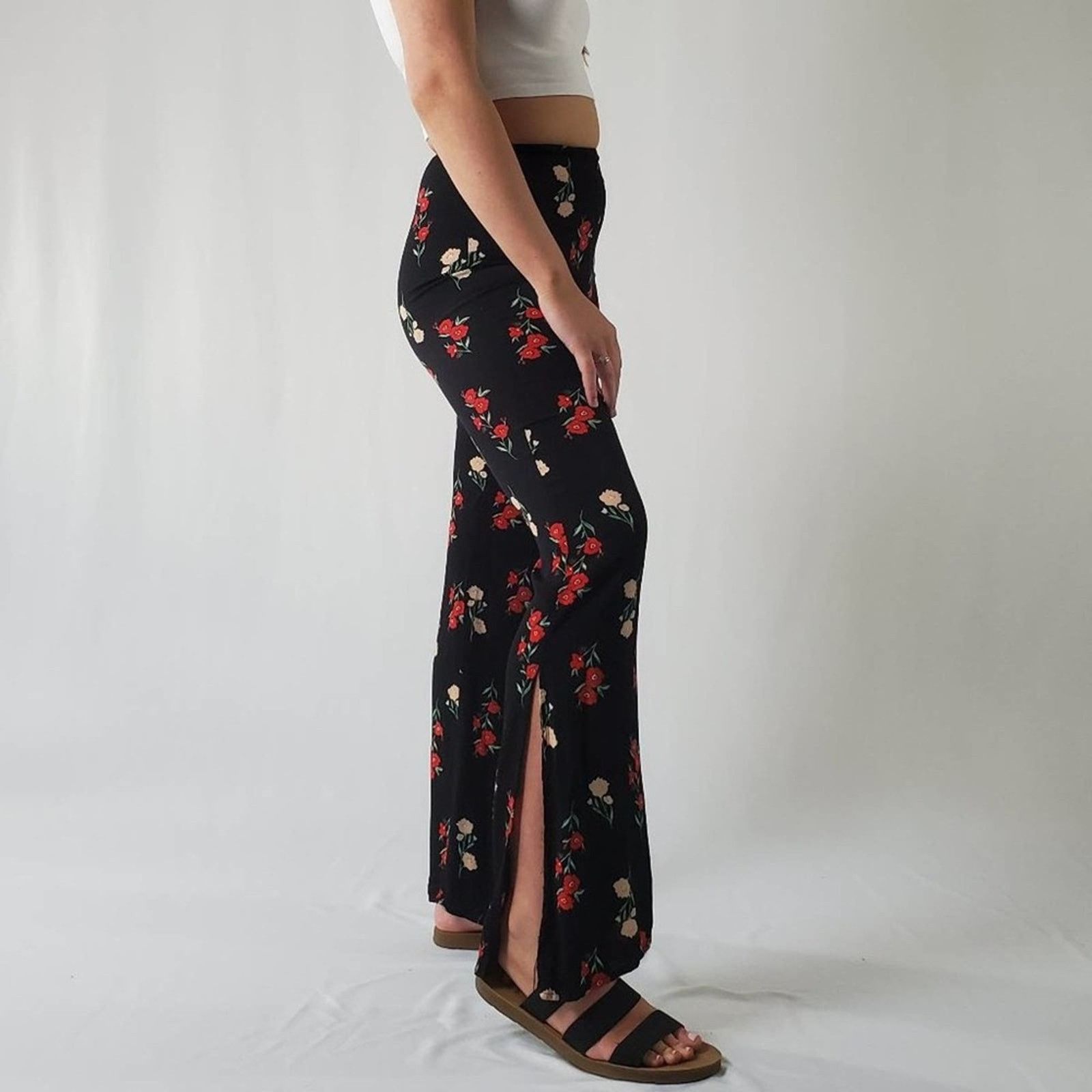 Forever 21 Forever 21 Floral Wide Leg Pants - S Size 27" / US 4 / IT 40 - 6 Thumbnail