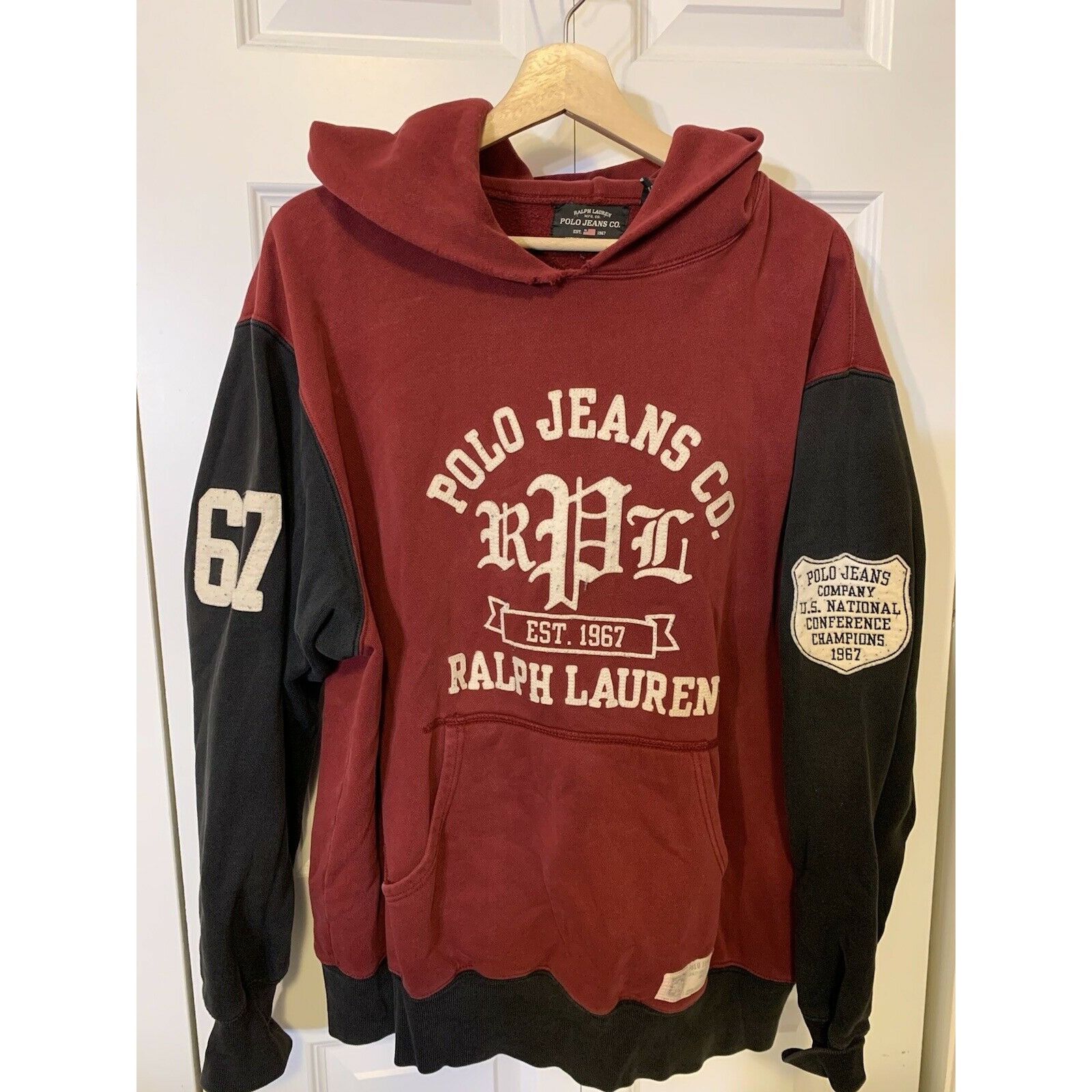 Ralph Lauren Vintage Polo Jeans Co Hoodie Ralph Lauren applique Sz L pock Size US L / EU 52-54 / 3 - 5 Thumbnail