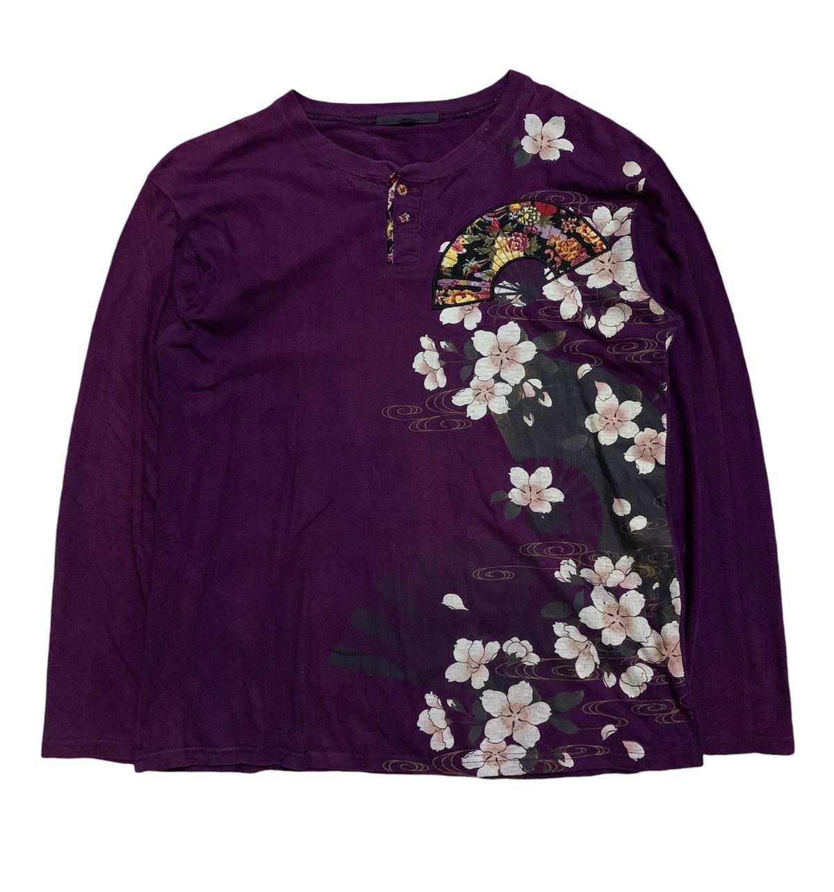 Japanese Brand 💥Japanese Fashion Designer Sakura Sukajan Shirt Size US L / EU 52-54 / 3 - 3 Thumbnail