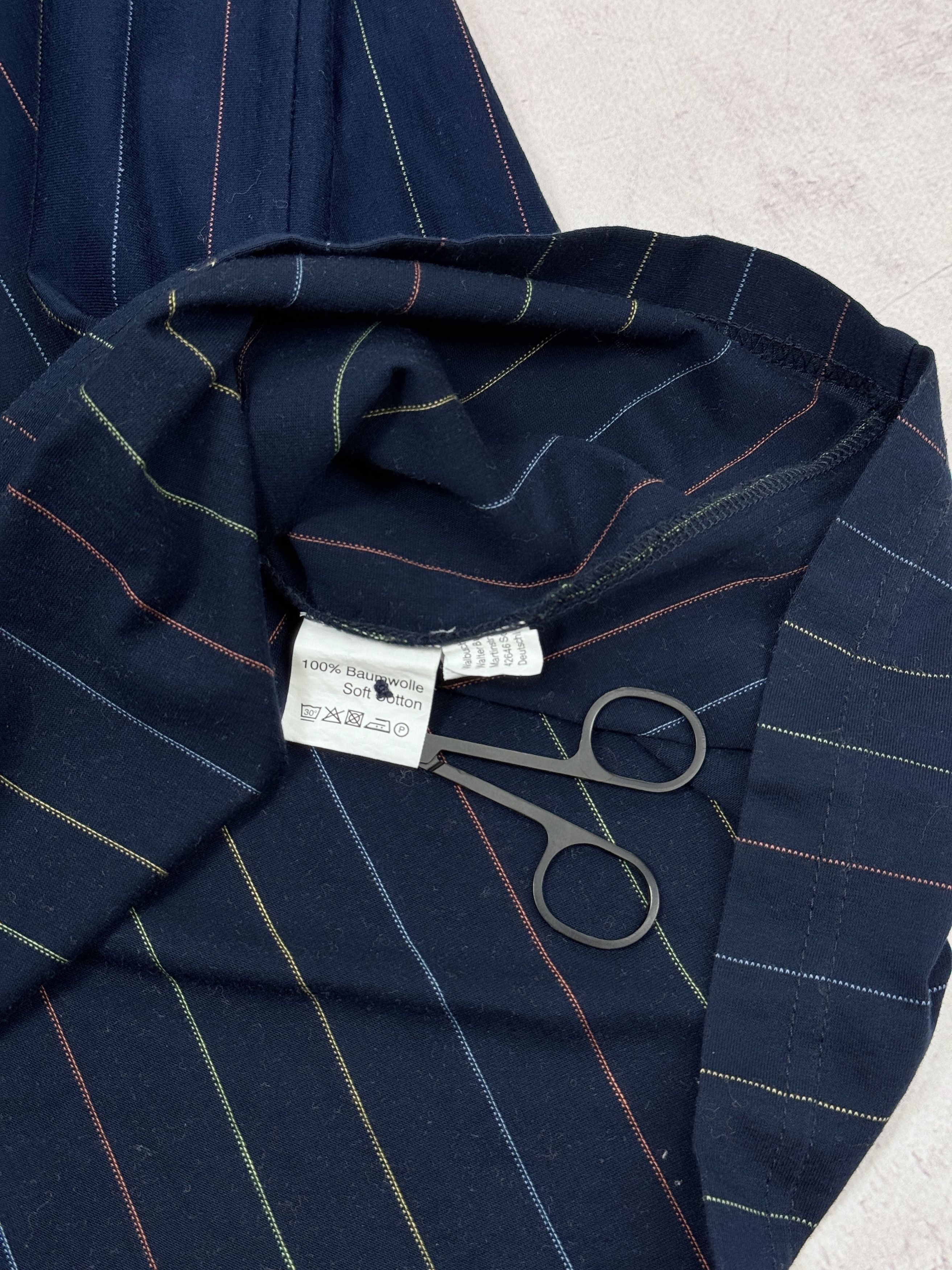 Vintage Vintage Francesco Morri Polo T-Shirt Navy Blue & Striped Size US M / EU 48-50 / 2 - 6 Thumbnail
