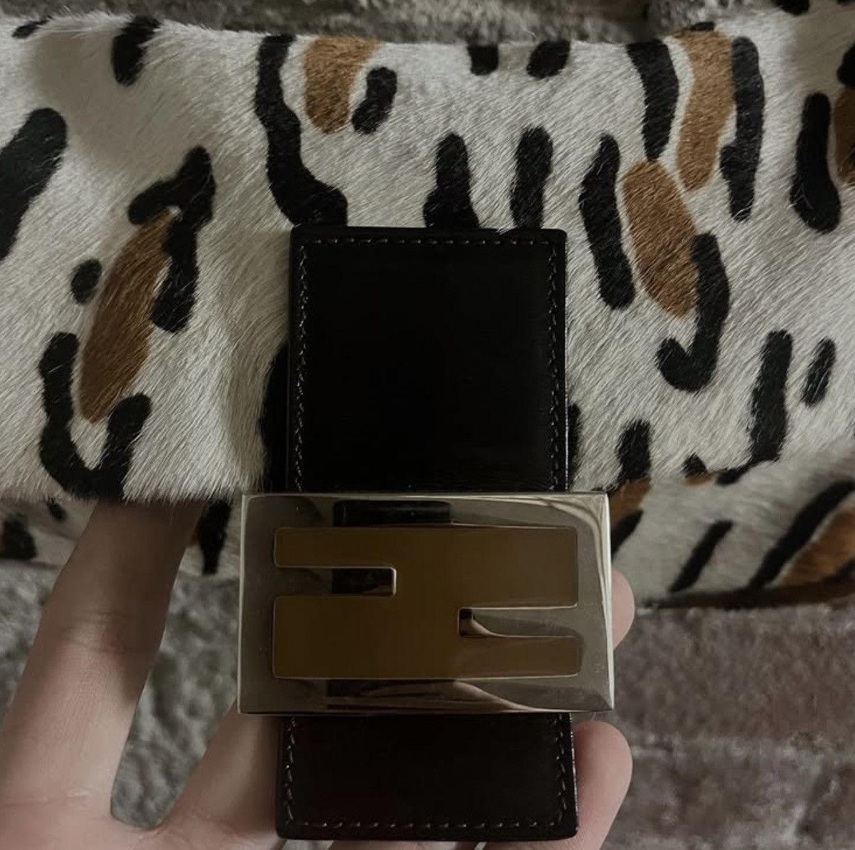 Fendi 2010 Fendi Pony-hair “Baguette” Leopard Print Shoulder Bag 🐆 Size ONE SIZE - 2 Thumbnail
