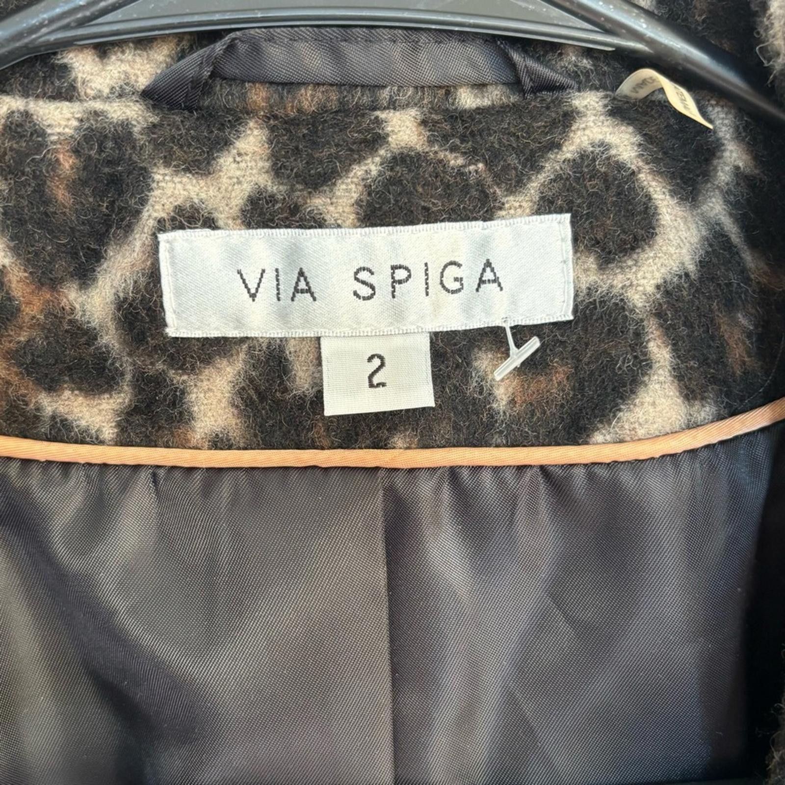 Other New Via Spiga Size 2 Leopard Patterned Coat Size XS / US 0-2 / IT 36-38 - 5 Thumbnail