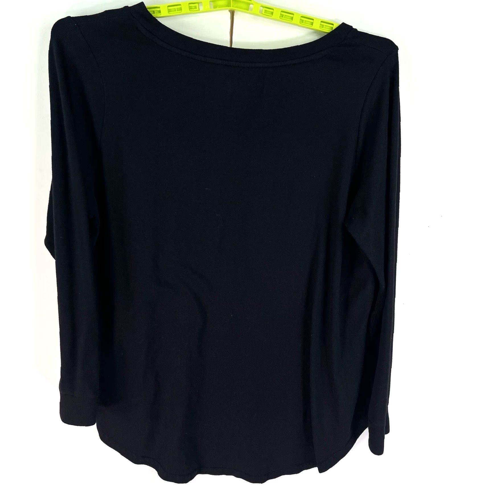 Vintage French Laundry Tricky Sequence Soft Sweater Top Women's 1X Black Sequin Studded Round Neck Long Sleeve Pullover Casual Party/Cocktail Halloween Size XL / US 12-14 / IT 48-50 - 4 Thumbnail