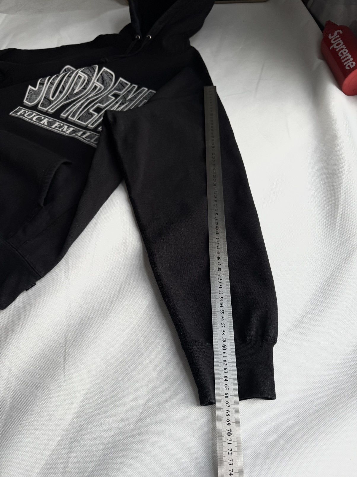 Supreme Supreme Hoodie Paisley Black Fuck Em All Logo Size US XL / EU 56 / 4 - 24 Thumbnail