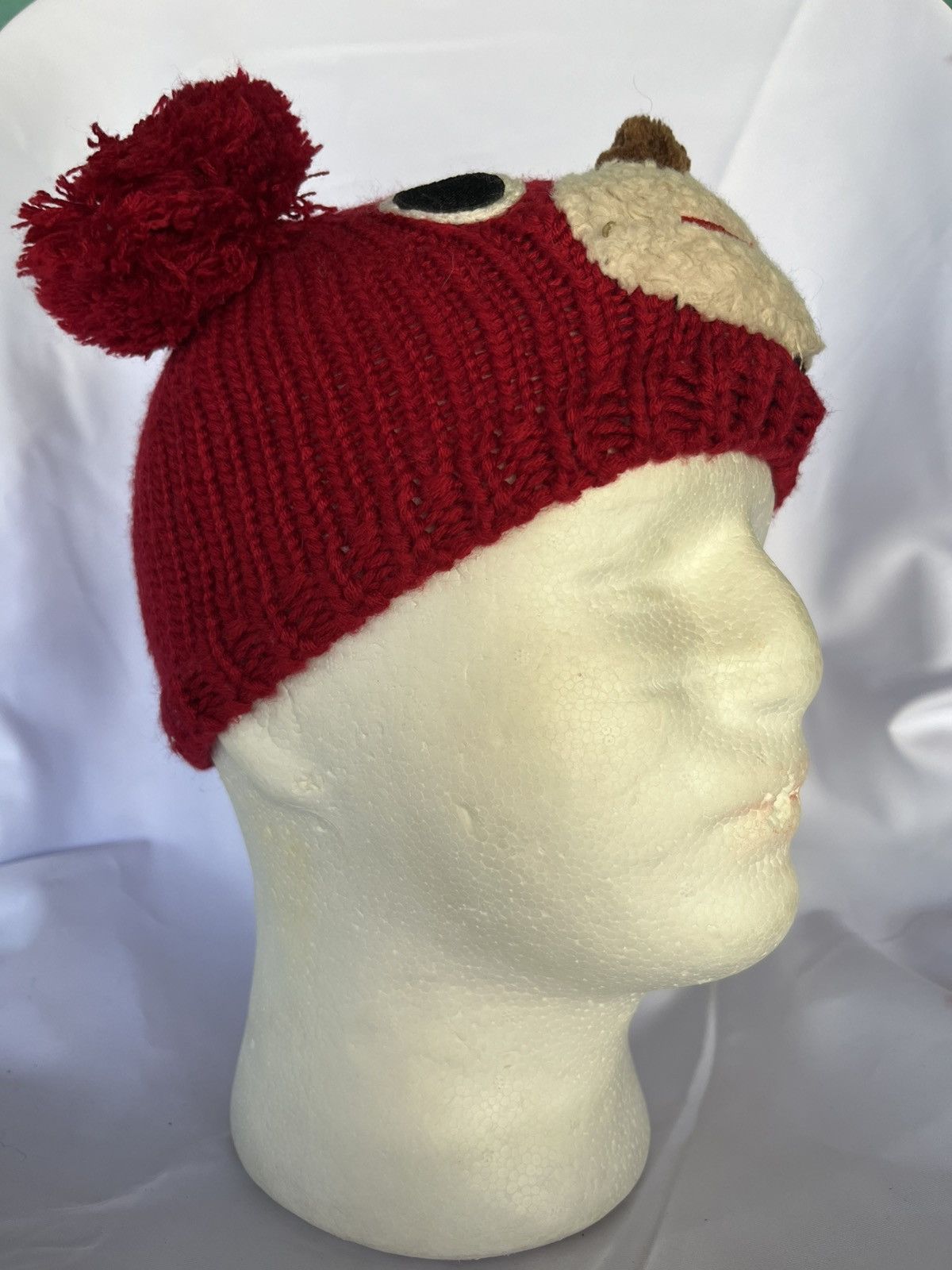 Japanese Brand × Vintage Knitted Crochet Beanie Hast Size ONE SIZE - 4 Thumbnail