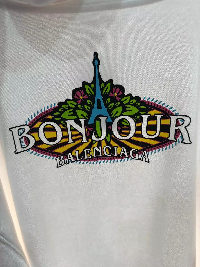 Balenciaga Balenciaga Bonjour Hooded Sweatshirt Size S- DMC Size US S / EU 44-46 / 1 - 1 Thumbnail