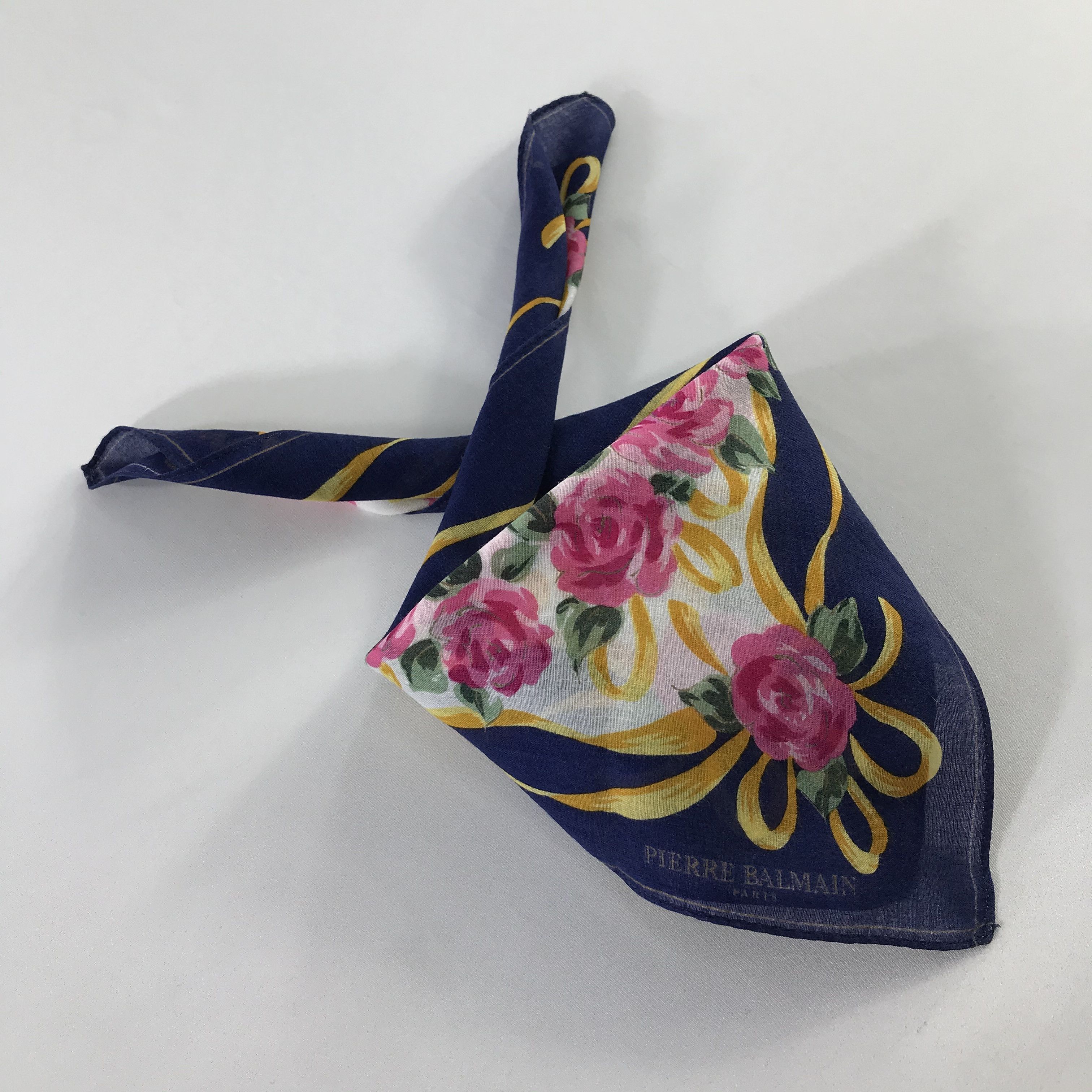 Pierre Balmain × Vintage Pierre Balmain Bandana / Handkerchief / Neckerchief - S689 Size ONE SIZE - 4 Thumbnail
