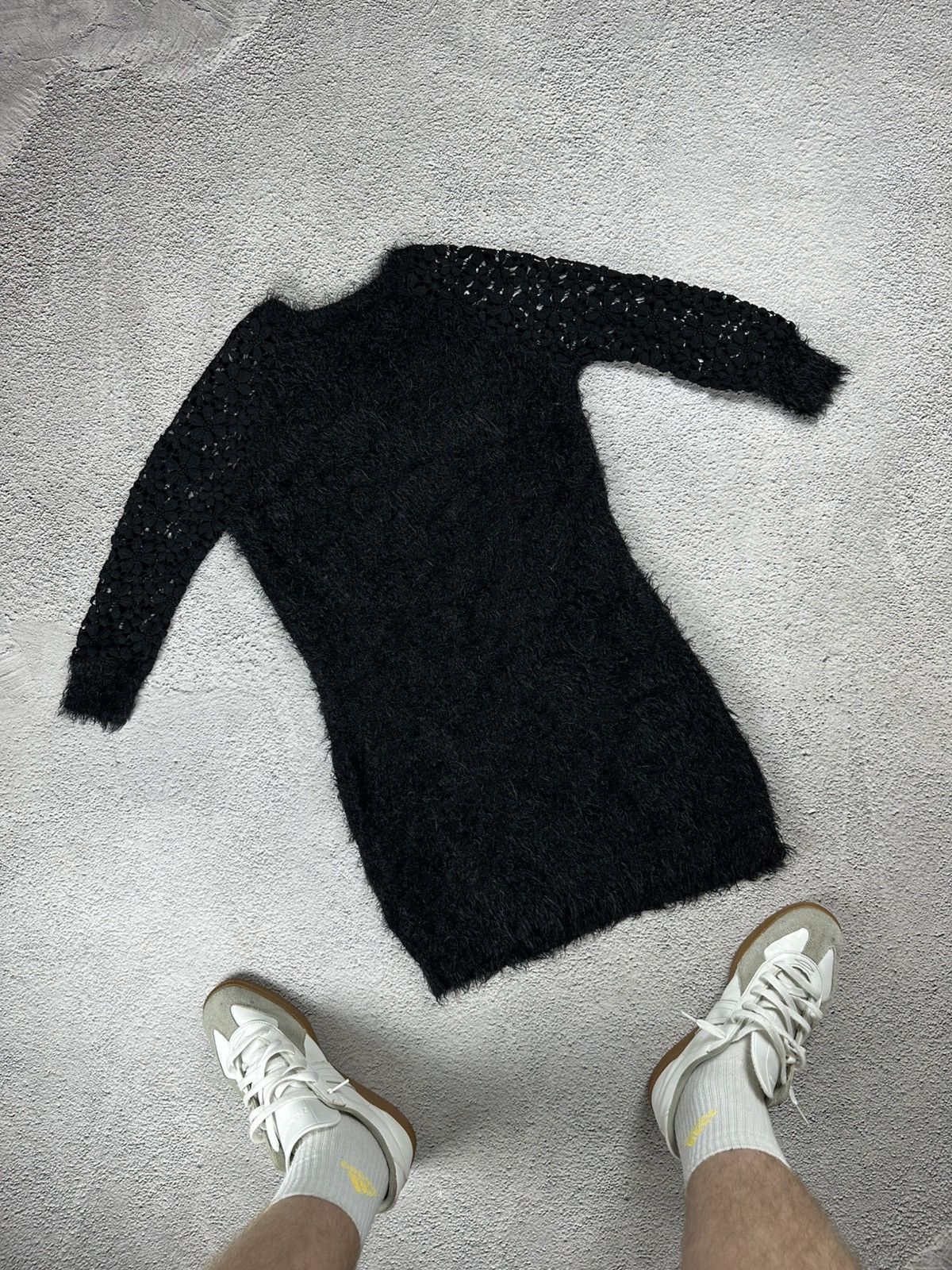 Just Cavalli Just Cavalli Black Fuzzy Knit Mini Dress Size S Size S / US 4 / IT 40 - 2 Thumbnail