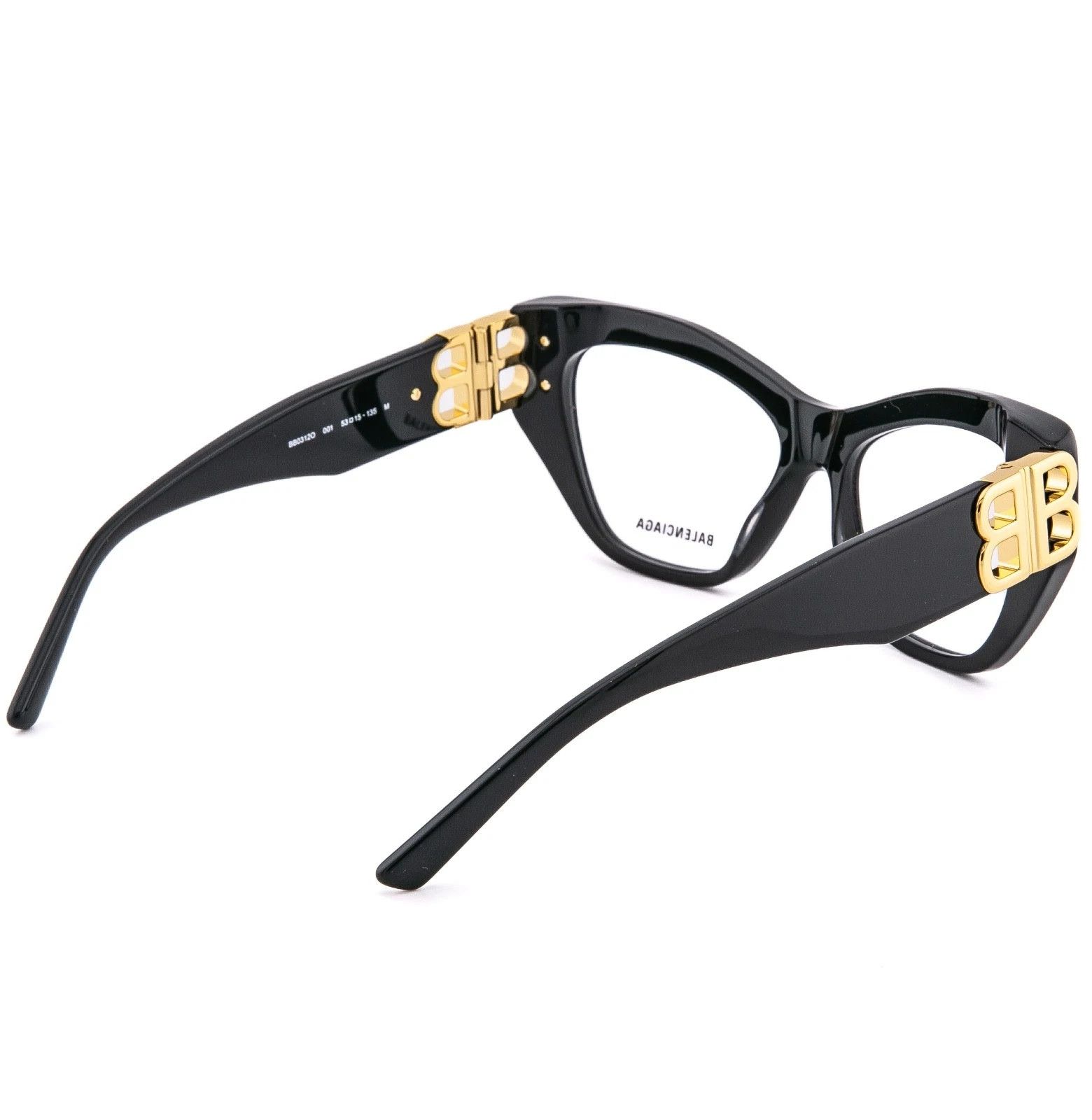 Balenciaga BALENCIAGA BB0312O 0312 Black Logo Unisex Eyeglasses 001 Size ONE SIZE - 2 Thumbnail