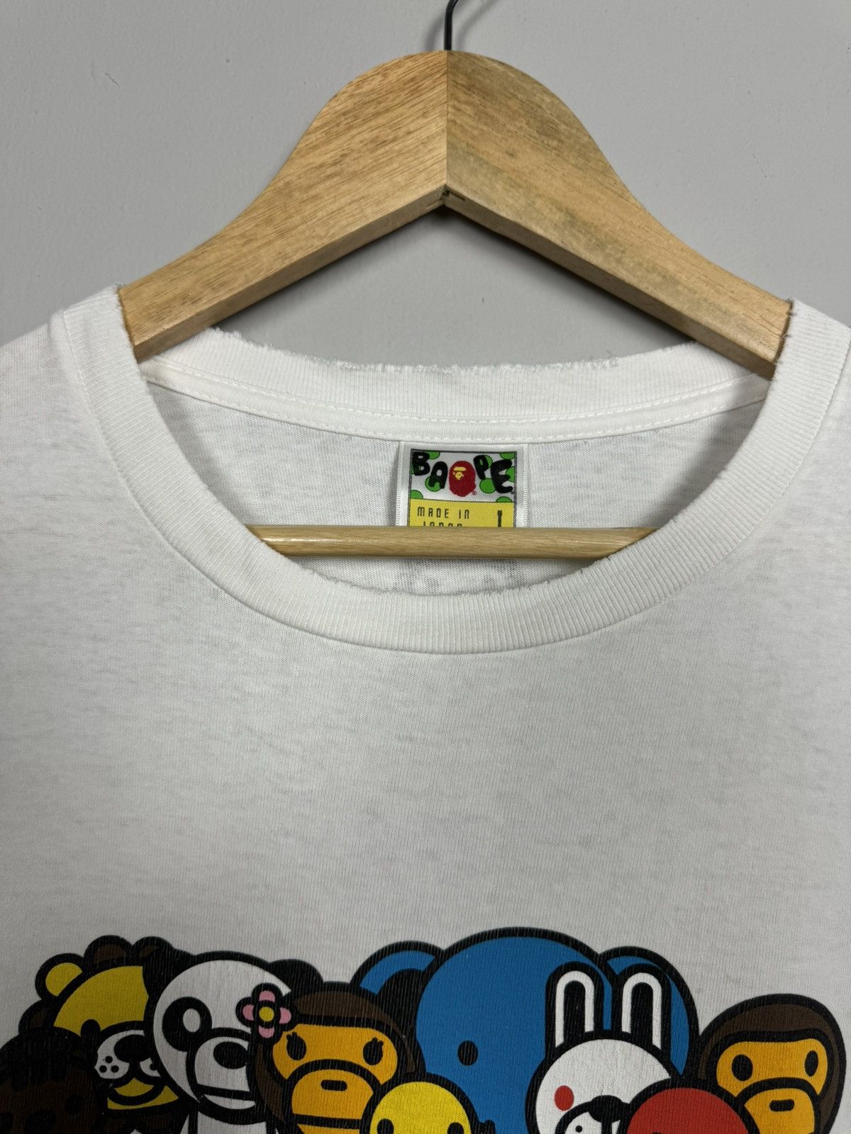 Bape Distressed Baby Milo & Friends By A Bathing Ape Bape Tee Size US L / EU 52-54 / 3 - 13 Thumbnail