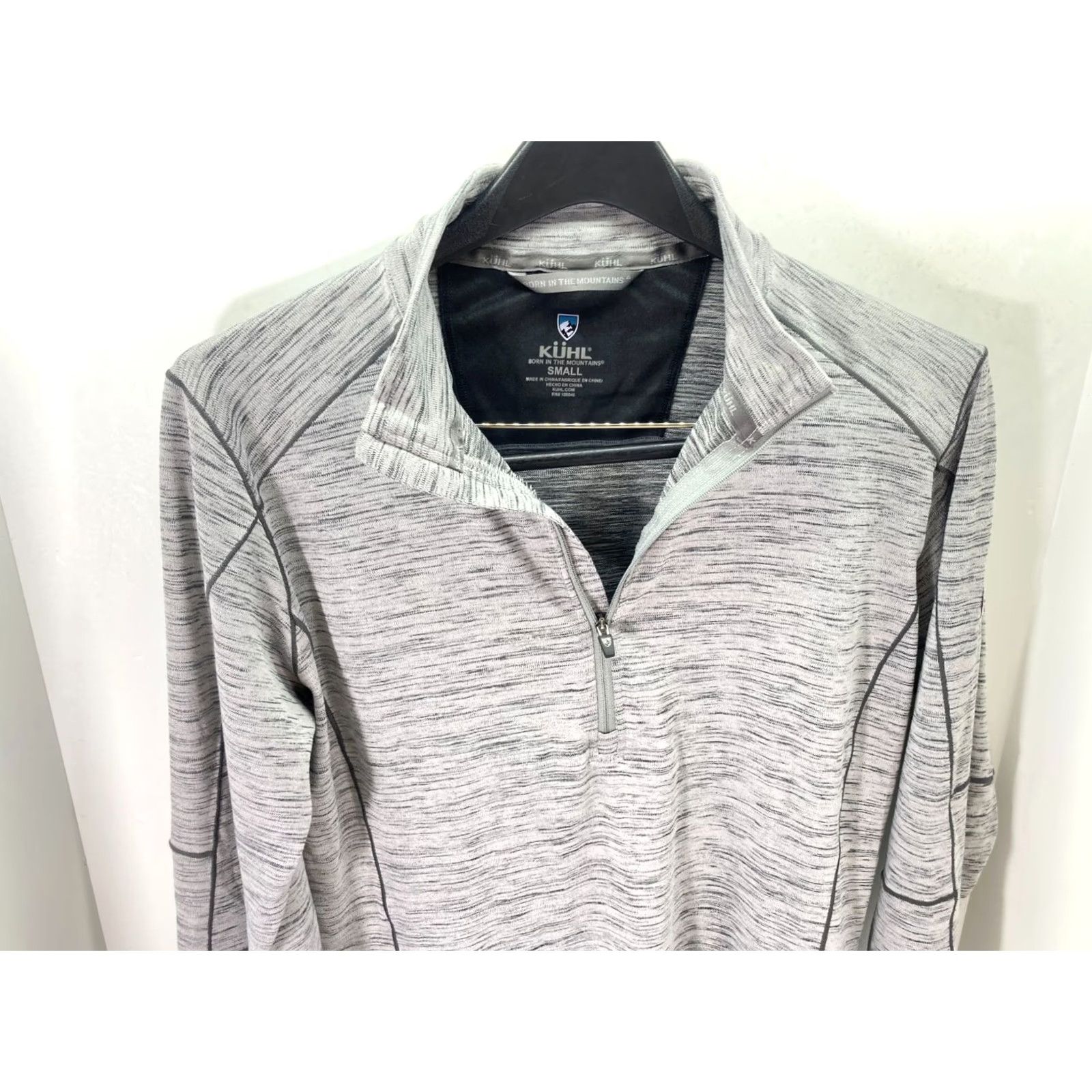 Logo 7 Kuhl Alloy Pullover Sweater Mens S Heather Gray 1/4 Zip Knit Long Sleeve Mock Neck Logo Size US S / EU 44-46 / 1 - 4 Thumbnail