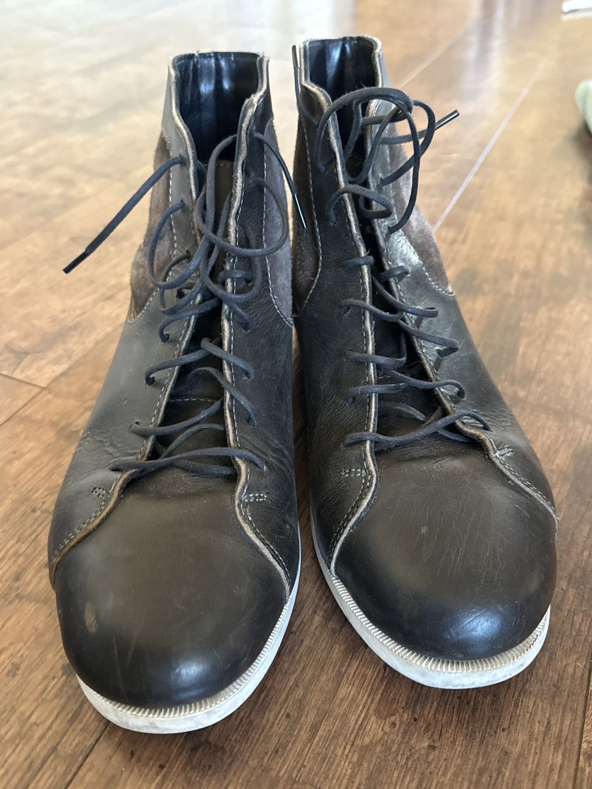 HELM Vintage HELM Brown Leather Boots Size US 13 / EU 46 - 1 Thumbnail