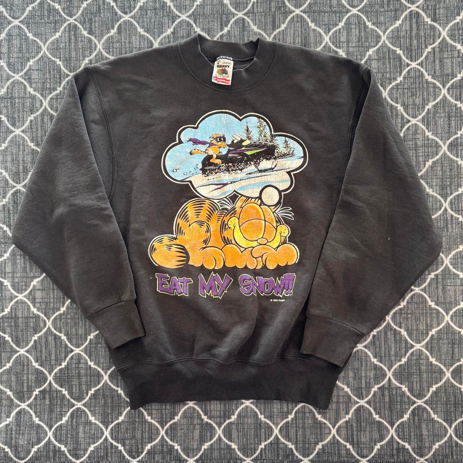 Vintage Vintage 1994 Garfield "Eat My Snow" Crewneck Arctic Cat Size US M / EU 48-50 / 2 - 1 Thumbnail