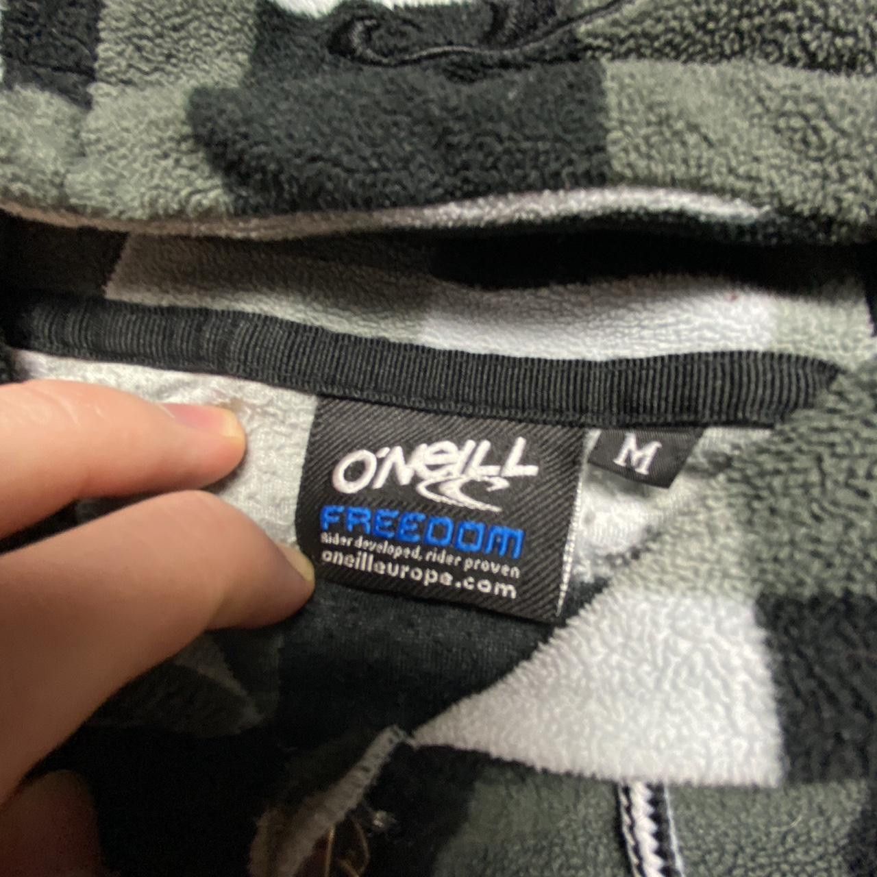 O'Neill 00s O'Neill Checkered Zip Fleece Hoodie Grey/Black M Size US M / EU 48-50 / 2 - 5 Thumbnail