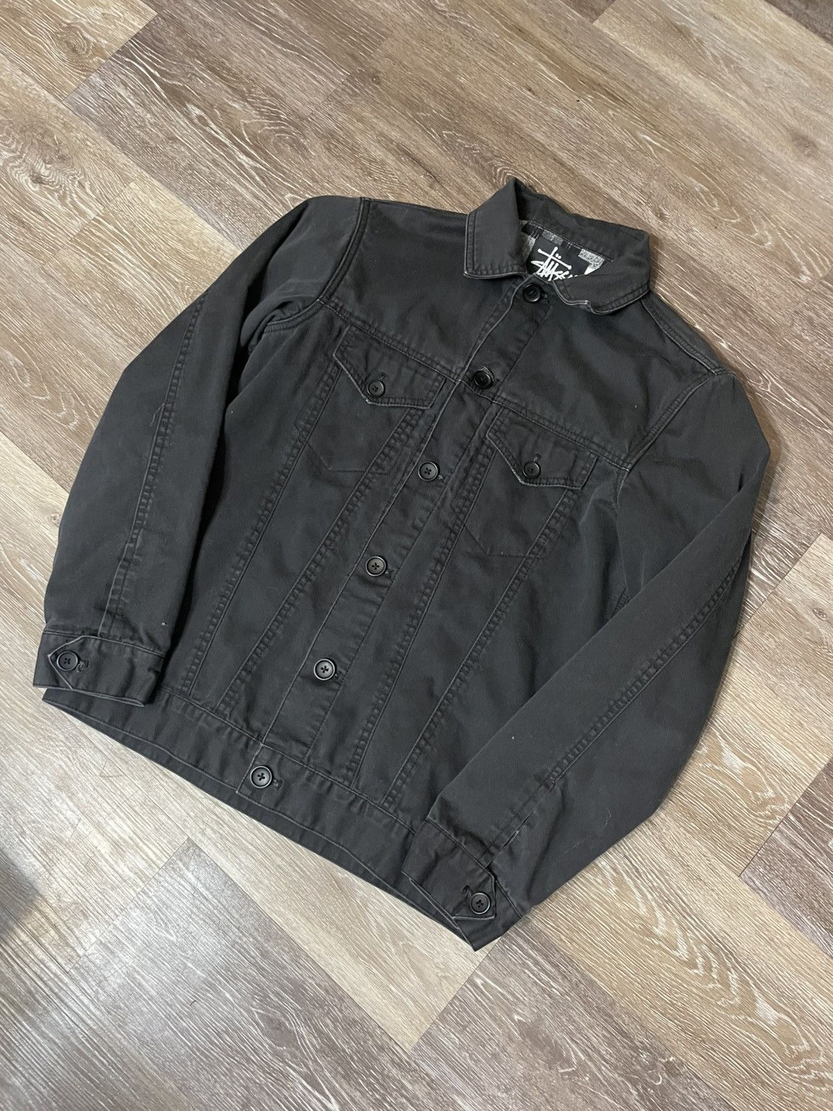Stussy Black 2000s Stussy Collared Button Up Jacket Size US S / EU 44-46 / 1 - 4 Thumbnail