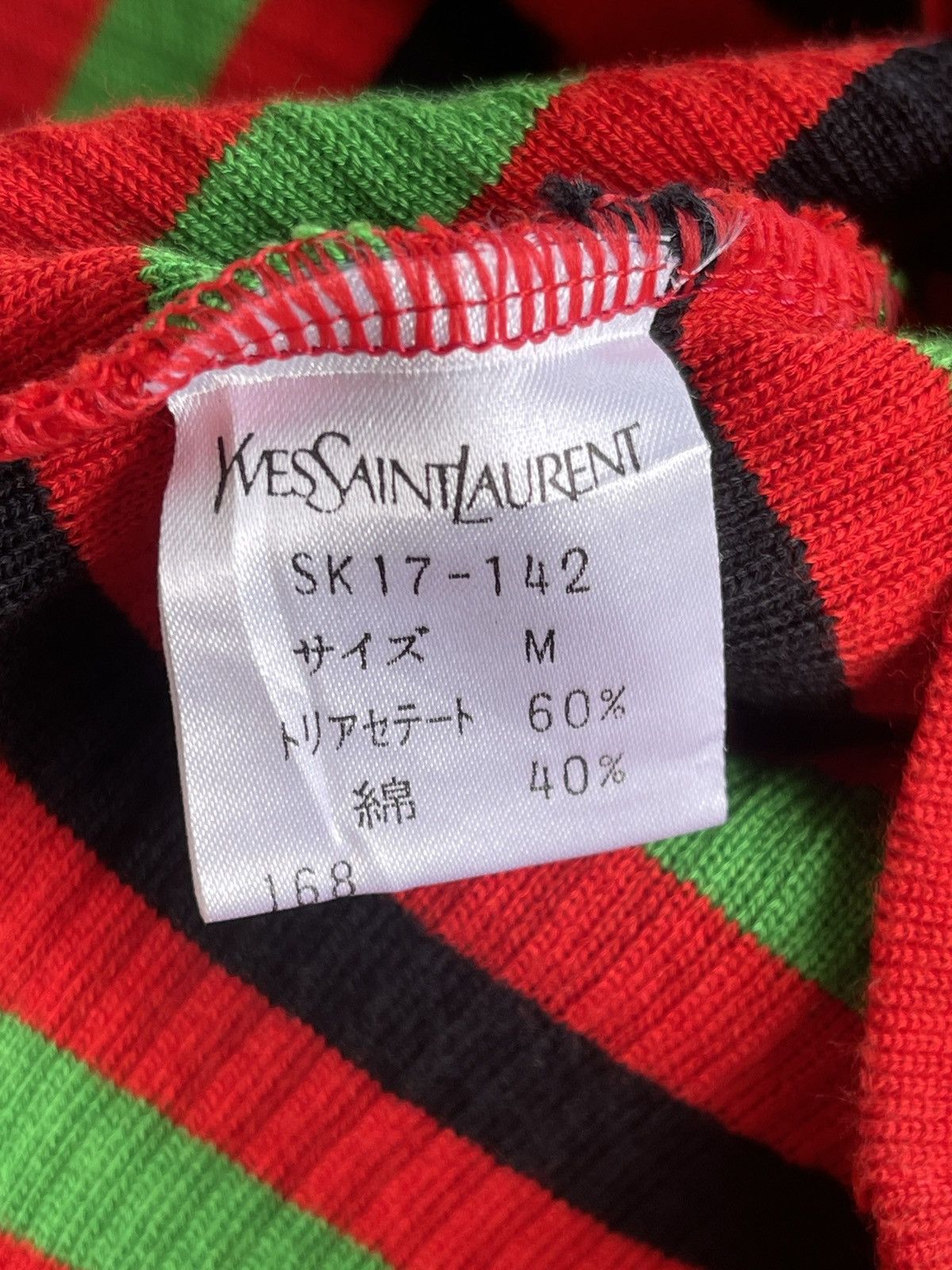 Yves Saint Laurent YSL Stripe Cropped Knitted Size M / US 6-8 / IT 42-44 - 5 Thumbnail