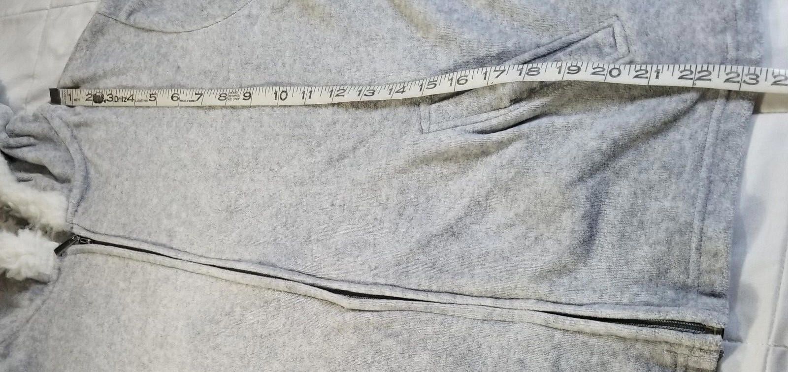 Designer White Stag Medium 8/10 Gray Fur Lined Hood Zip Up Jacket Size M / US 6-8 / IT 42-44 - 11 Thumbnail