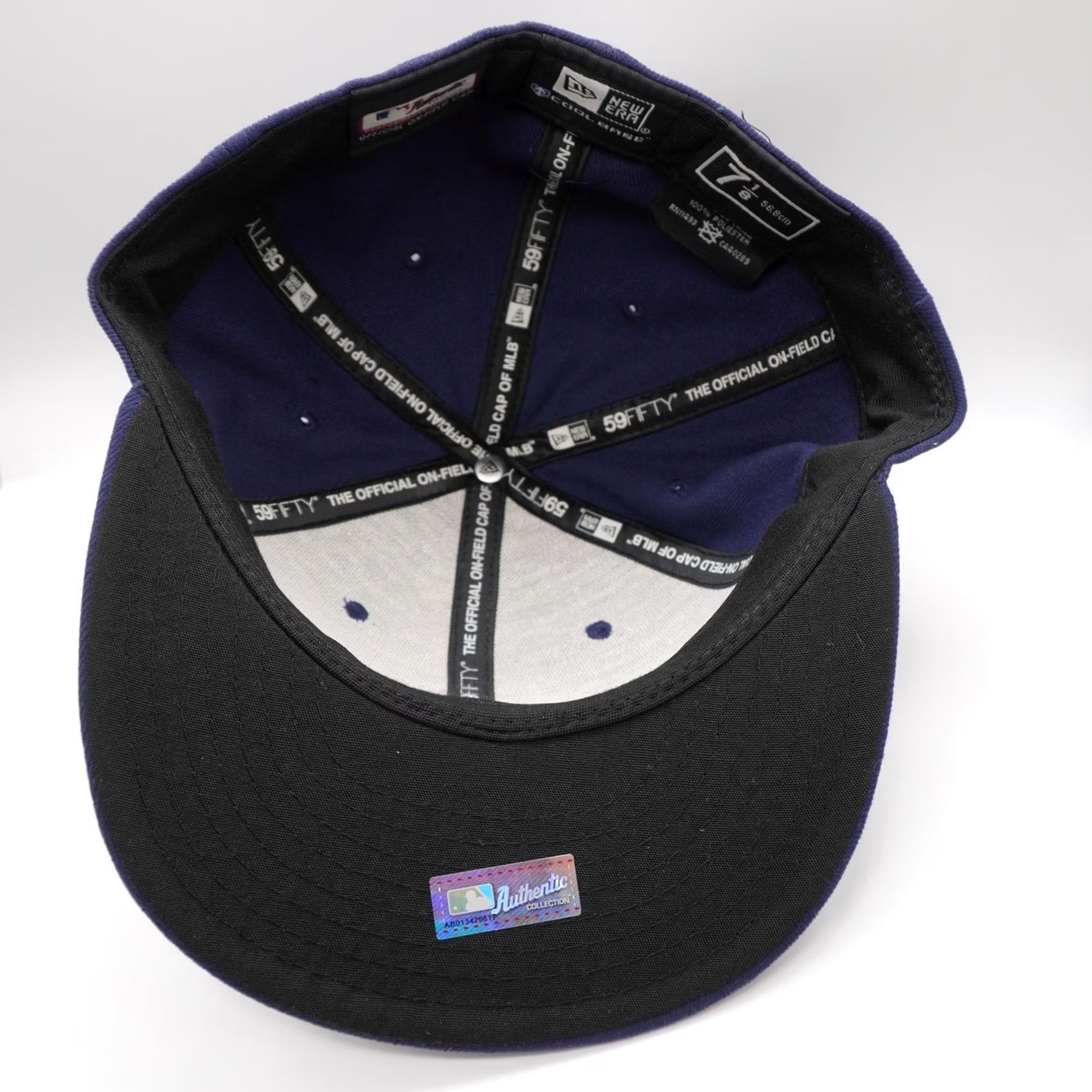 New Era New Era San Diego Padres MLB 59FIFTY Fitted Hat Mens 7 1/8 Navy Cap Size ONE SIZE - 4 Thumbnail