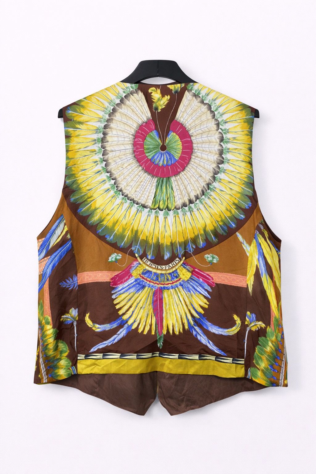 Vintage Reform Boutique Silk Scarf Vest Hermès Paris Motif