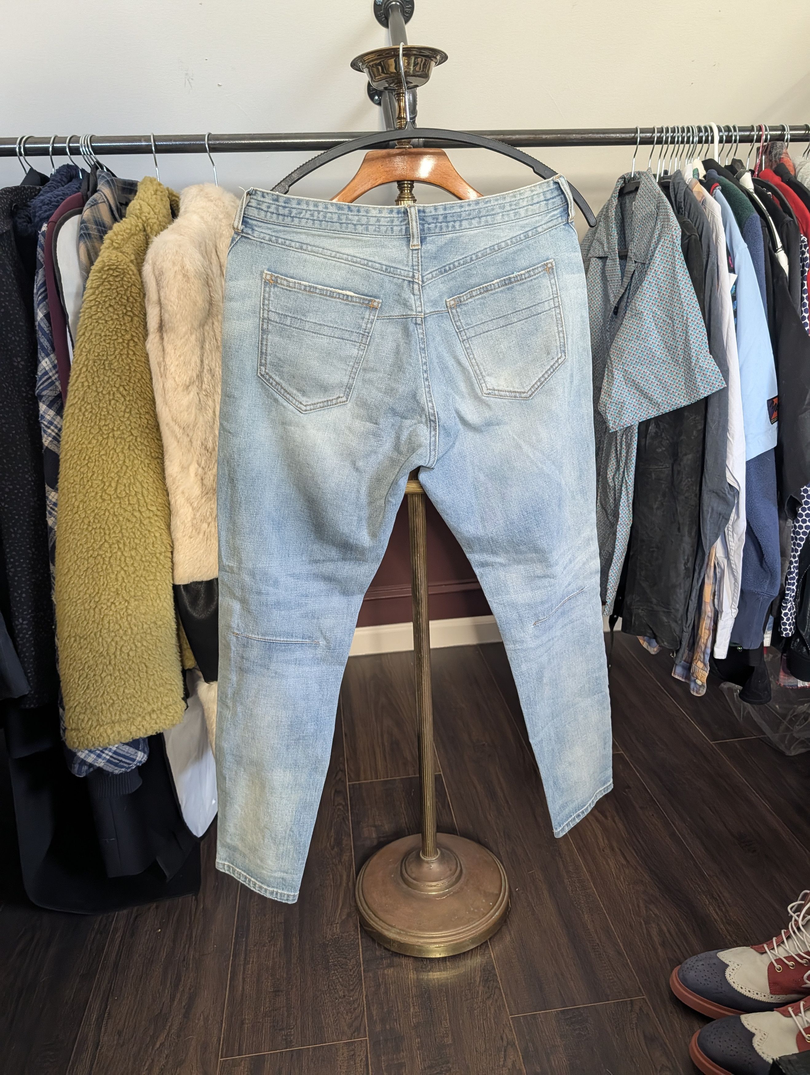 Number (N)ine Slim distressed paint spatter denim jeans 30" Size US 30 / EU 46 - 8 Thumbnail