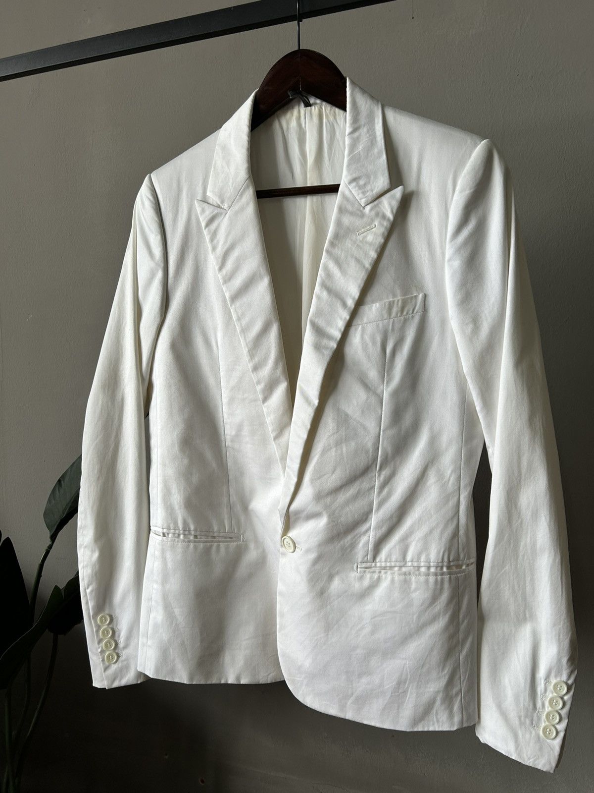 Dior Dior Hedi Slimane White Blazer Size S / US 4 / IT 40 - 4 Thumbnail