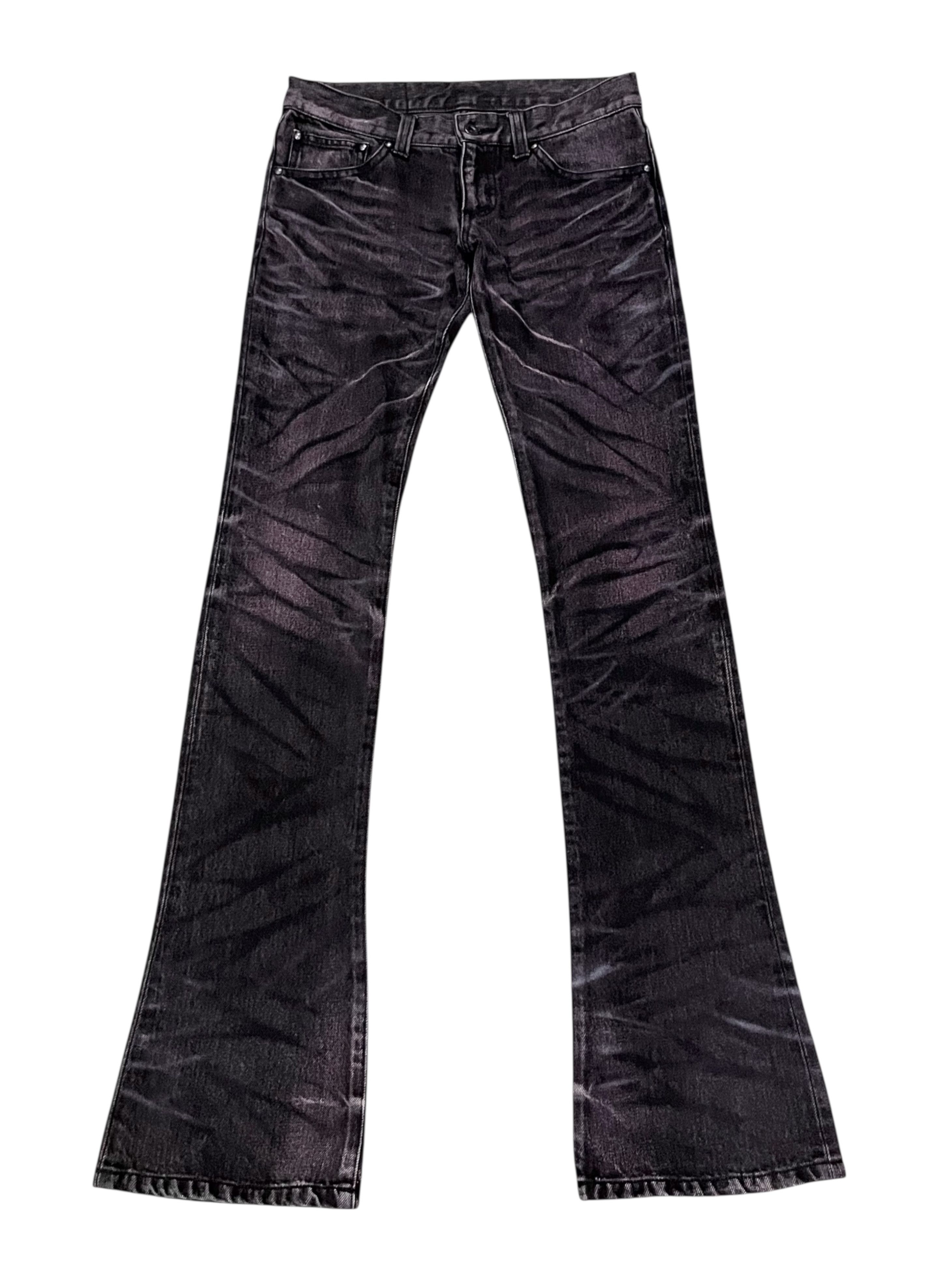 Tornado Mart Vintage Tornado Mart Clawmark tiger Flare Denim 27" Size US 27 - 1 Thumbnail