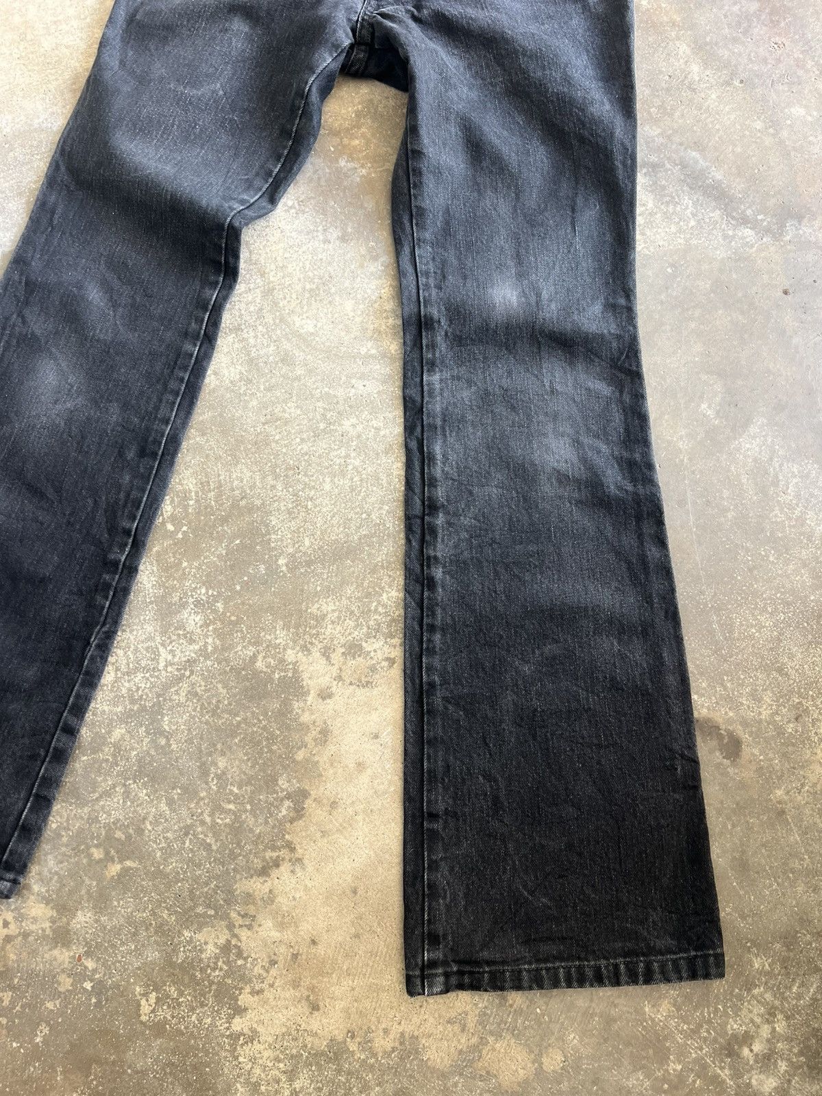 5351 POUR LES HOMMES Y2K 5351 Pour Les Homme Flare Python Black Denim Size US 33 - 5 Thumbnail