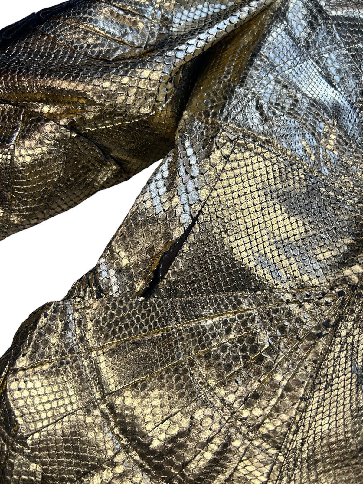 S/S 04 Gold Python Leather Jacket