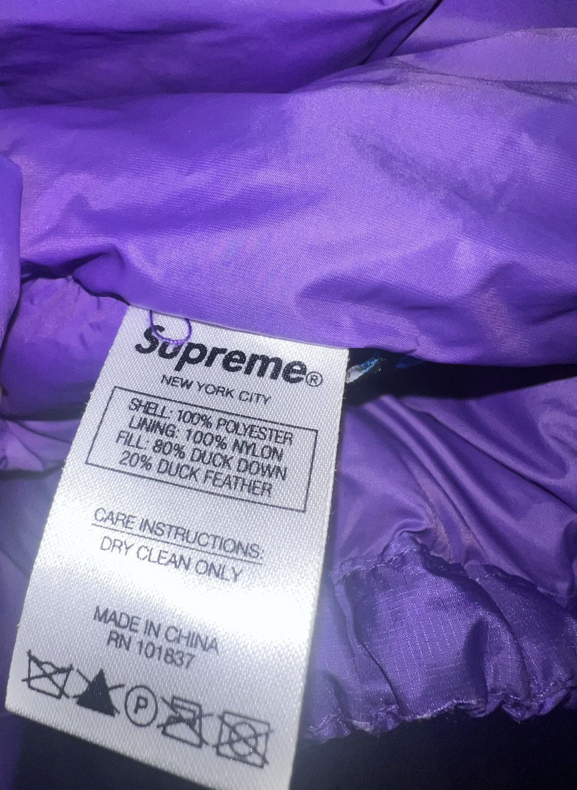 Supreme SUPREME PURPLE PUFFER HALF ZIP Size US M / EU 48-50 / 2 - 6 Thumbnail
