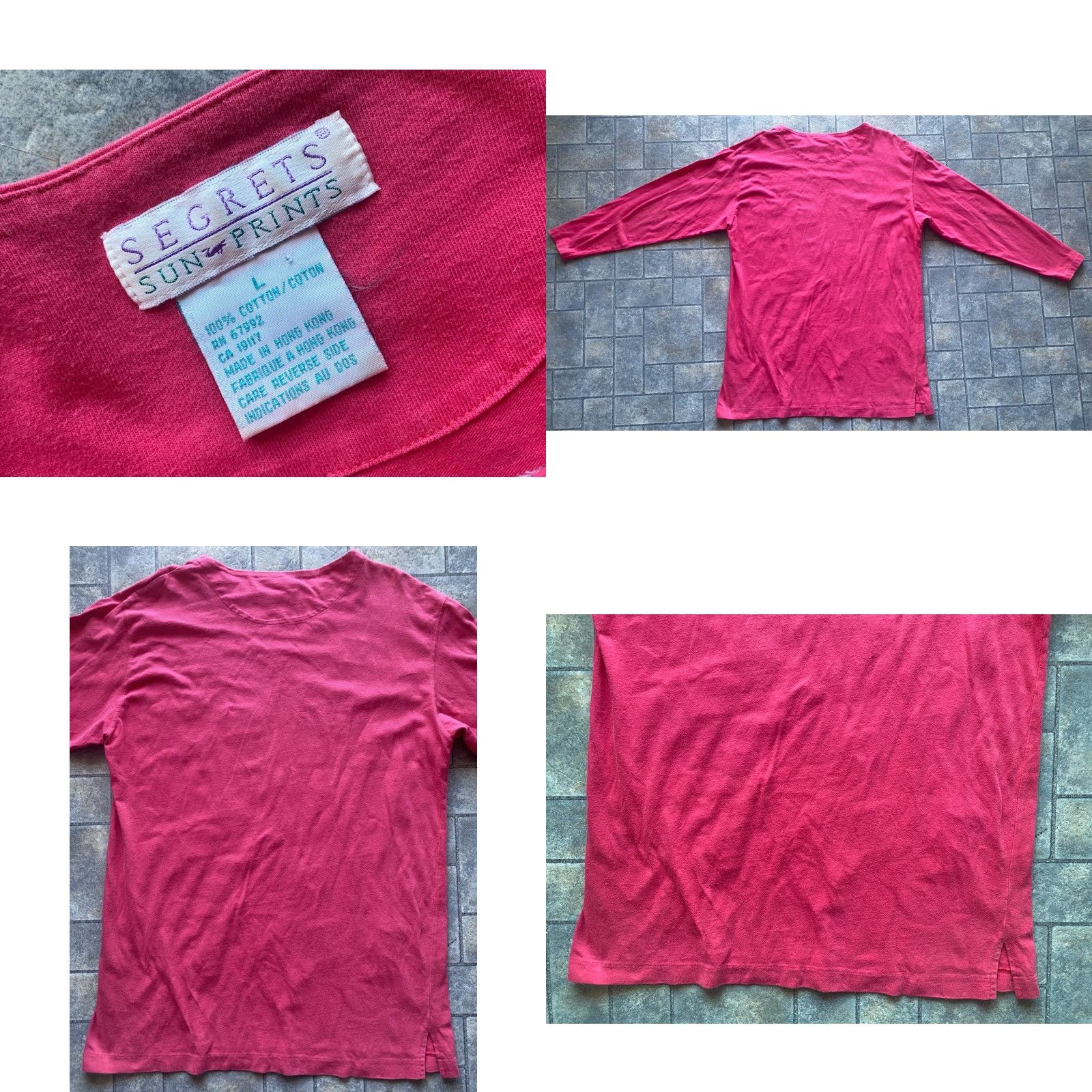 Vintage VINTAGE Segrets Sun Prints WOMANS LADY LONG SLEEVE SHIRT L Pink Embroidered Size L / US 10 / IT 46 - 9 Thumbnail