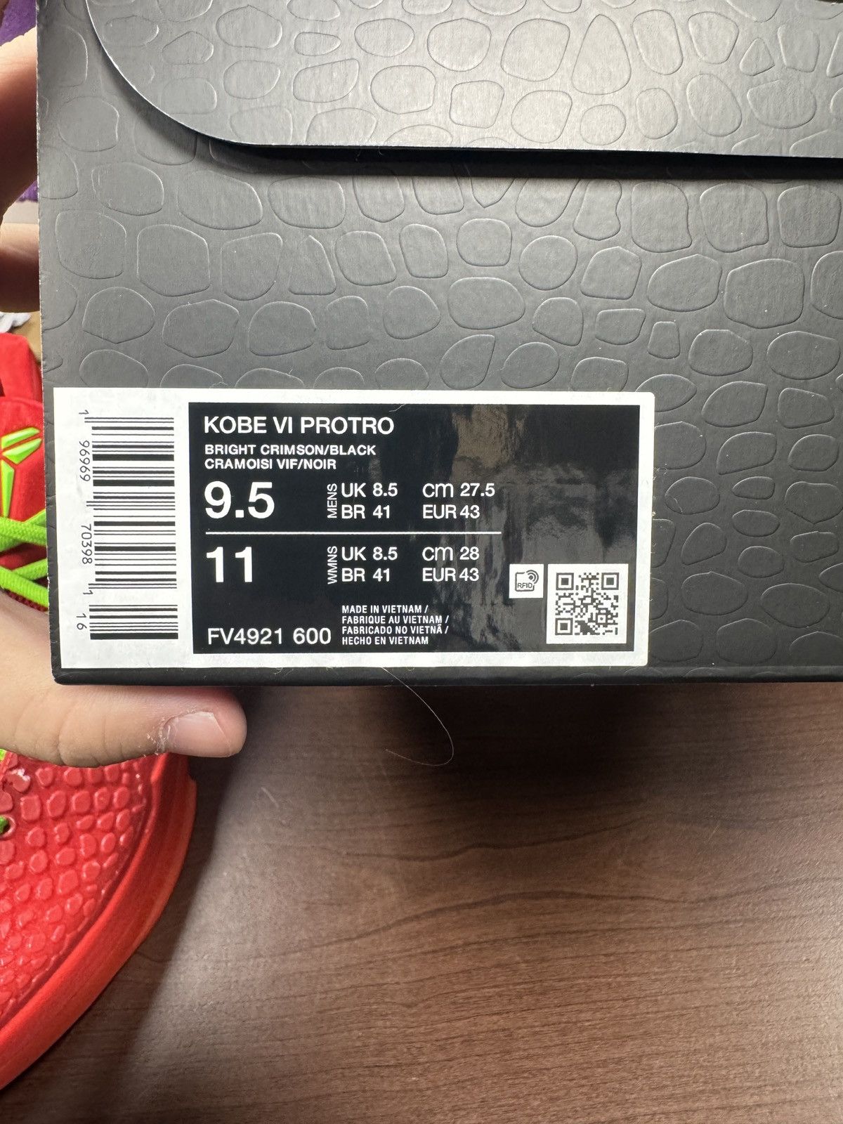 Nike Kobe VI Protro Reverse Grinch Size US 9.5 / EU 42-43 - 10 Thumbnail