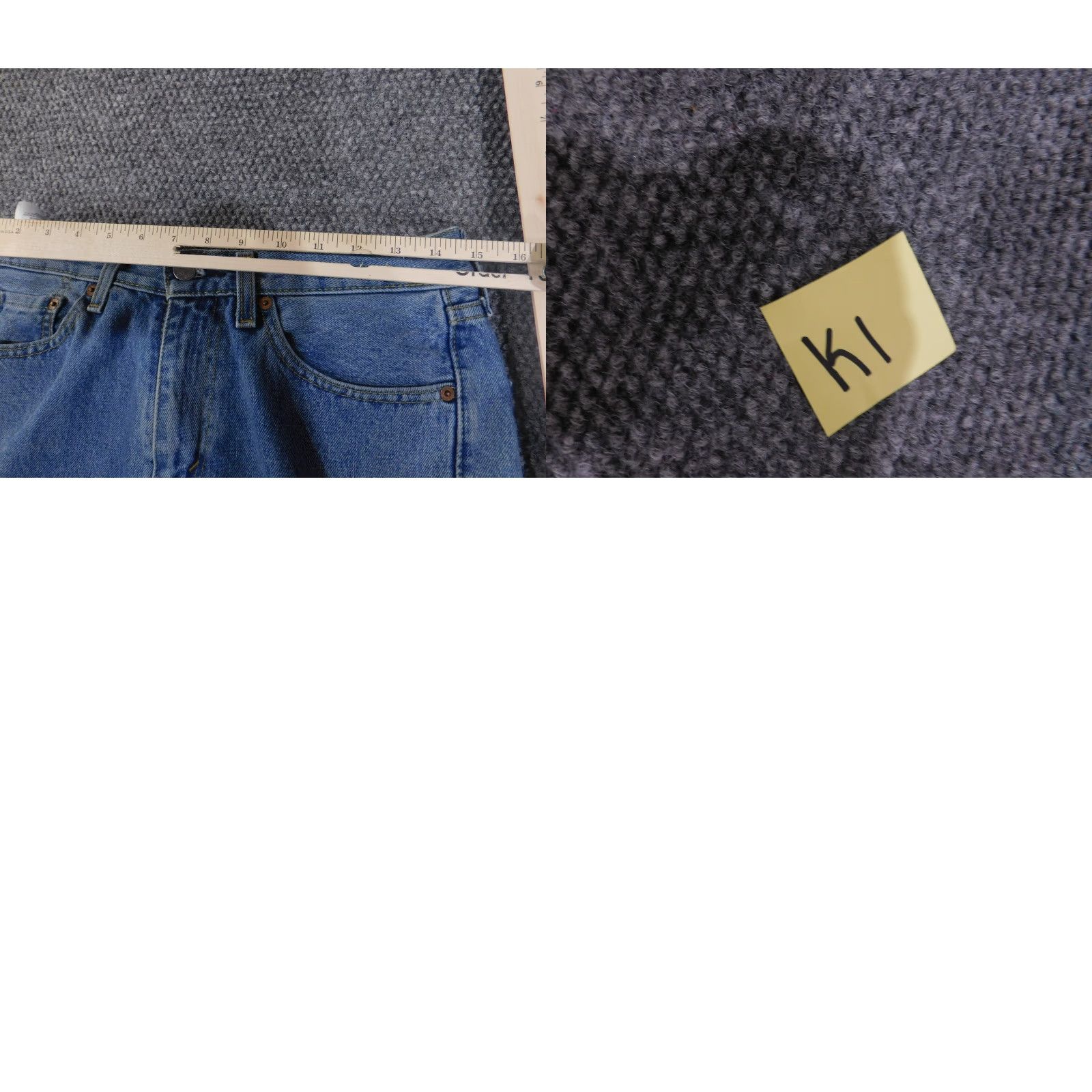 Levi's Levi's Jeans 505 Mens 29x32 Blue Denim Distressed Straight Leg Button Fly Raw Hem Vintage? No — Actually Vintage: No Size US 29 - 9 Thumbnail