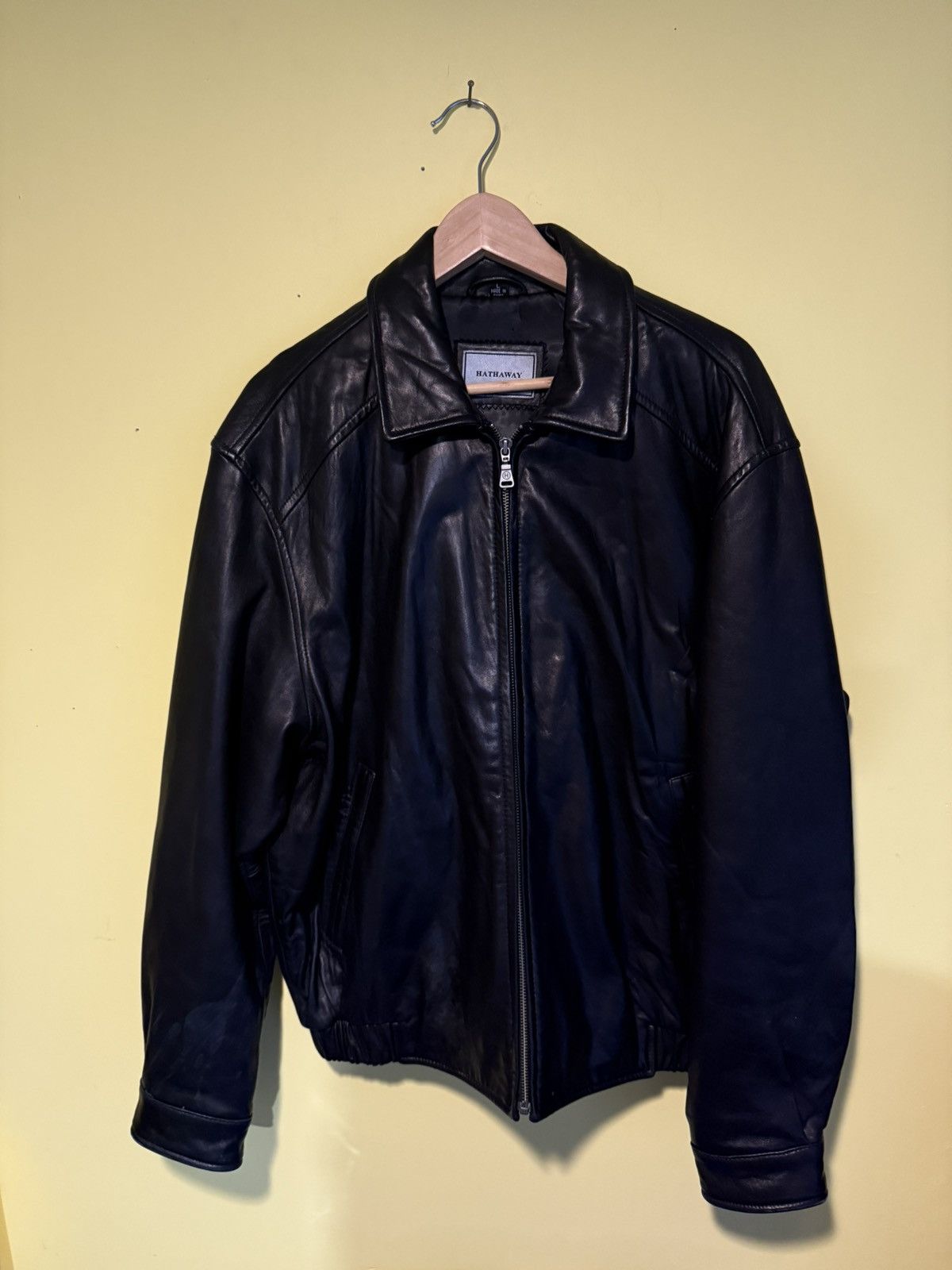 Hathaway Golf Vintage 90s Hathaway Leather Jacket Large Excellent Cond Size US L / EU 52-54 / 3 - 1 Thumbnail
